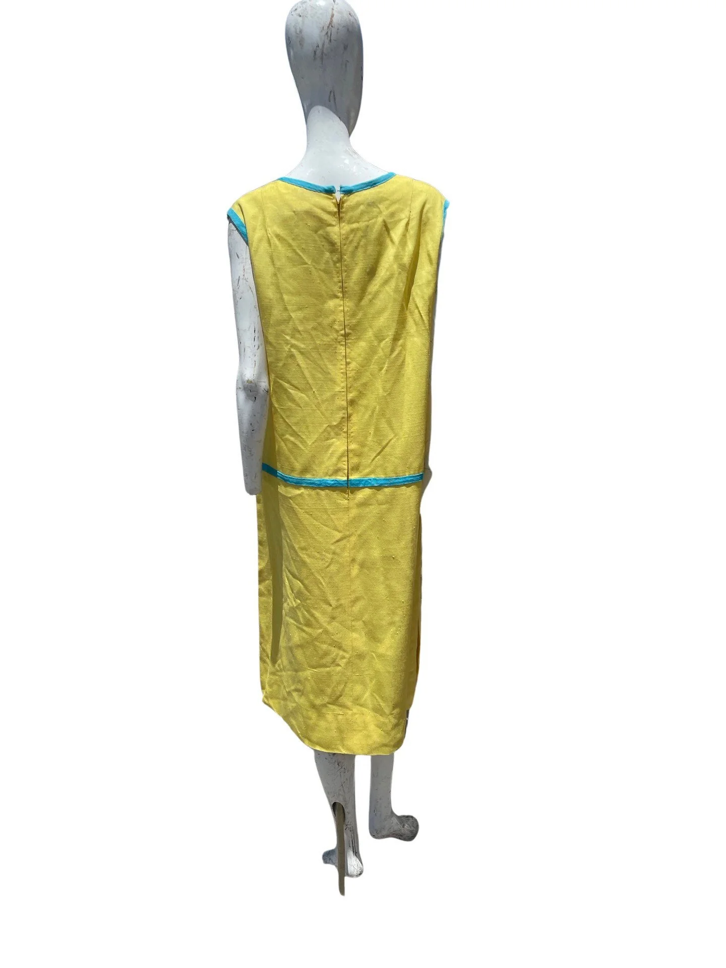 Vintage 60s Flapper Style Drop Waist Dress Joni Dress Made In Italy Rayon Silk Blend Dress Mint Size 16 Large Size Summer Dress 20s Style - Image 5