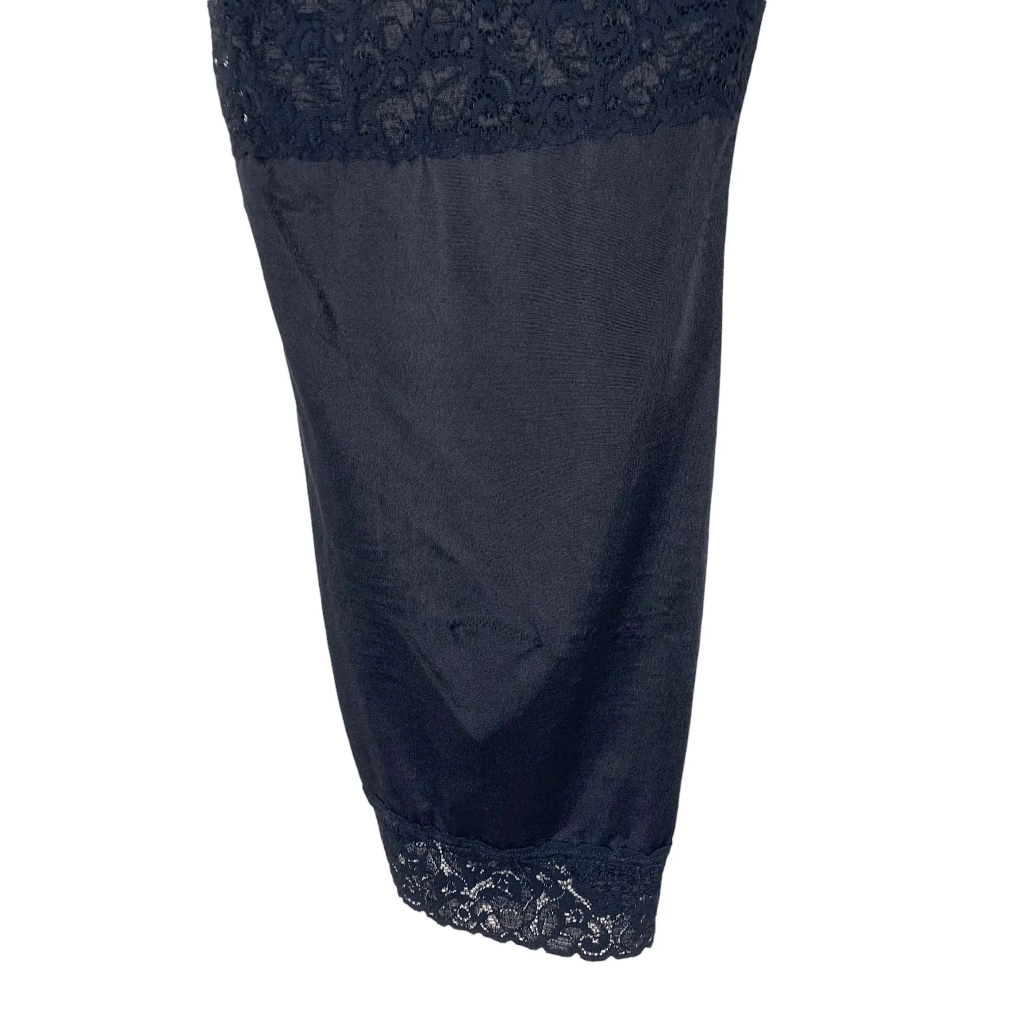 Vintage 60s Flexees Black Open Botton Built In Gusset Antron Lace Shapewear - Image 3