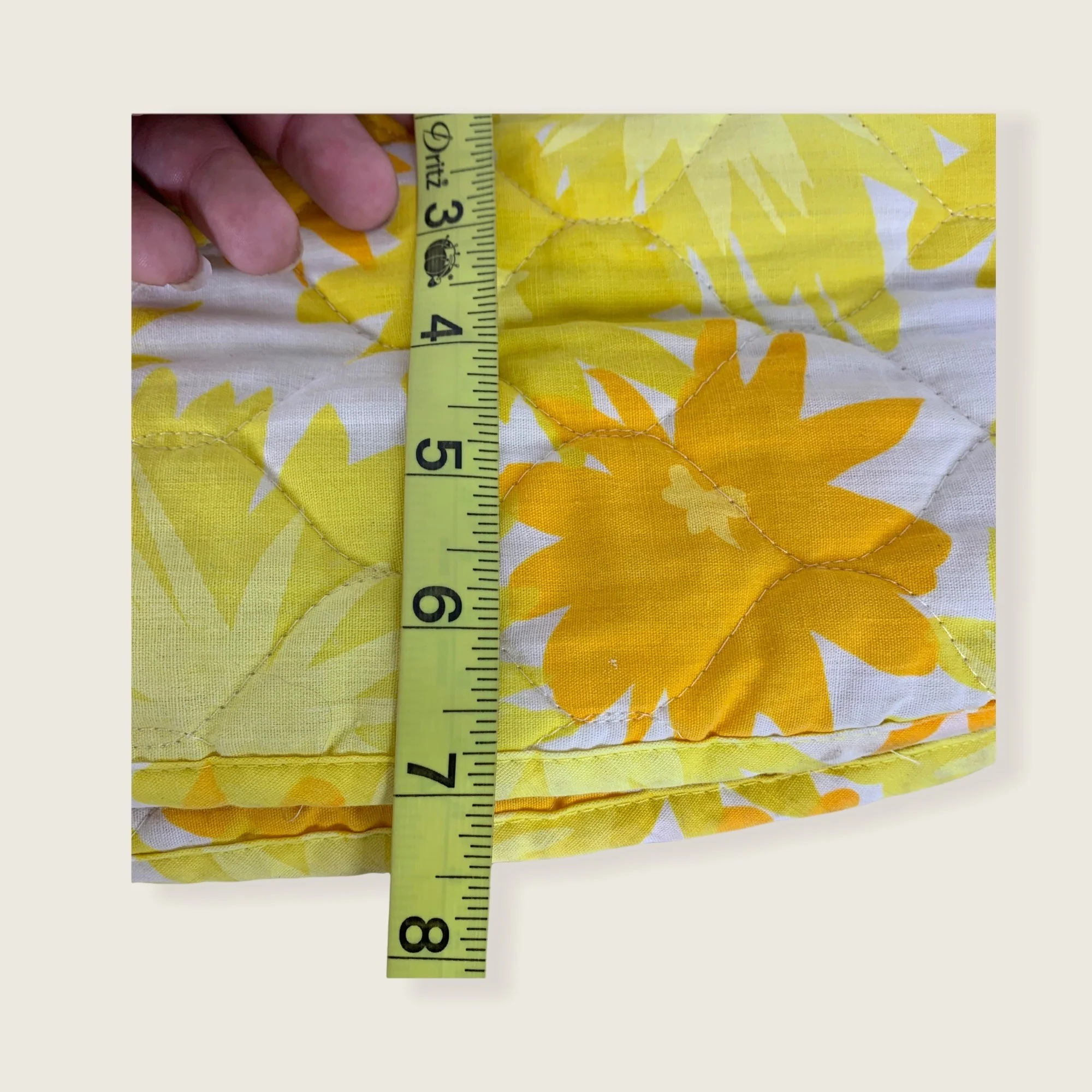 Vintage 60s Floral Quilted Kitchen Appliance Cover - Image 5