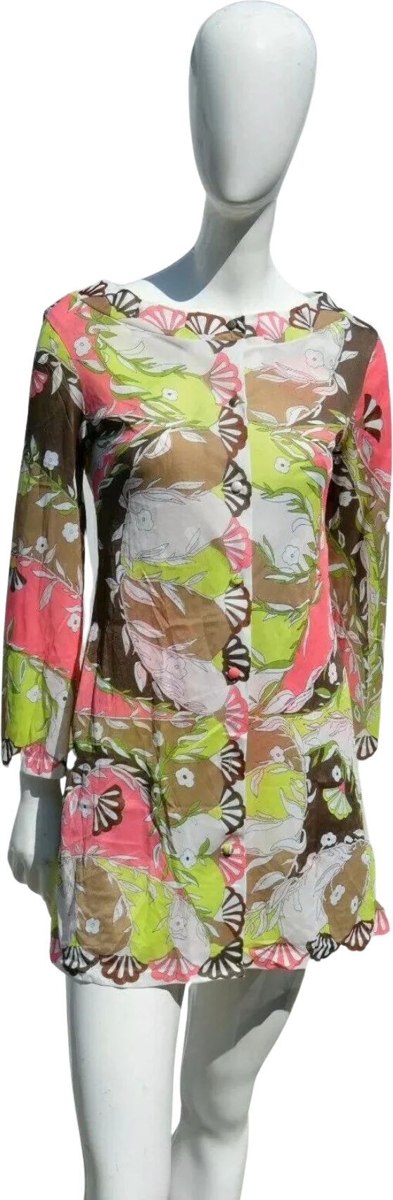 Vintage 60s Formfit Rogers 2 Pc Sexy Lingerie Nightgown Dress Small by Emilio Pucci
