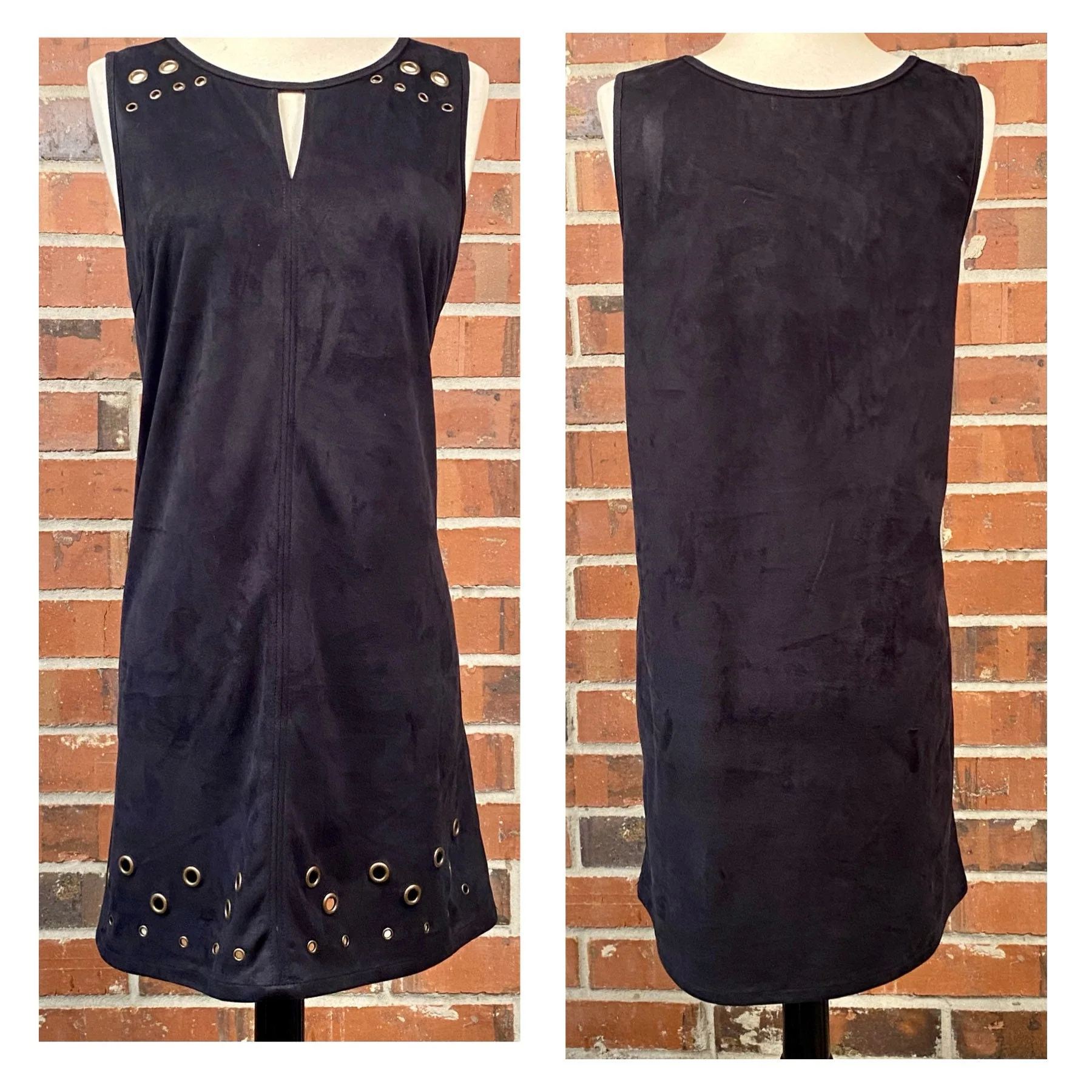 Vintage 60s Grommet Shift Black Mod Dress by Pierre Cardin - Image 4