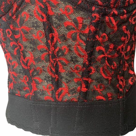 Vintage 60s Lace Open Back Bustier 36a by  Jc Penney - Image 4