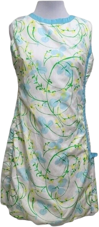 60s The Lilly Floral Shift Dress Side Slits Bow Mod By  Lilly Pulitzer