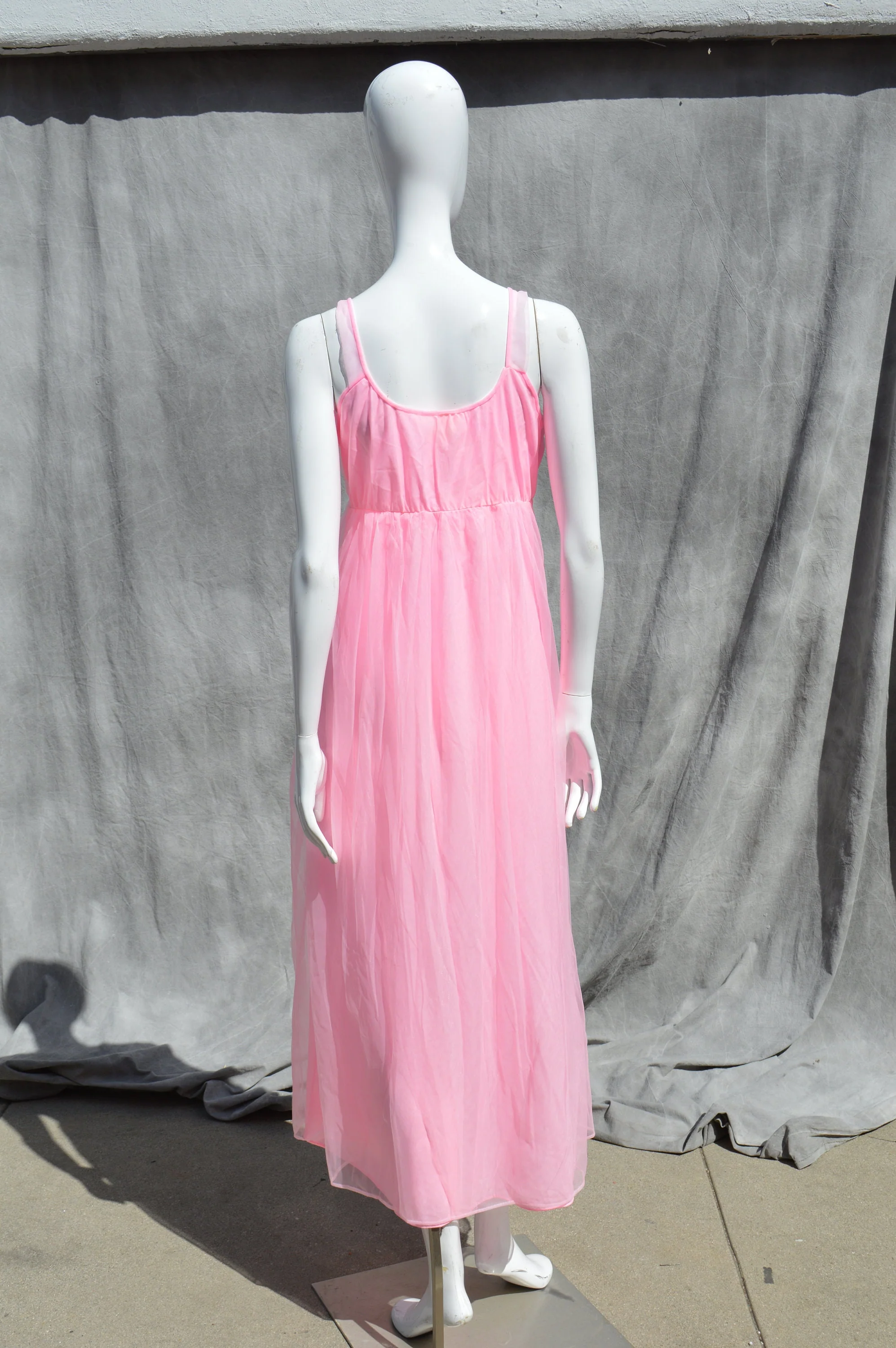 Vintage 60s Lingerie Never Used Old Stock Nightgown Set Slip and Robe Size Small Sexy Pink Size M - Image 2