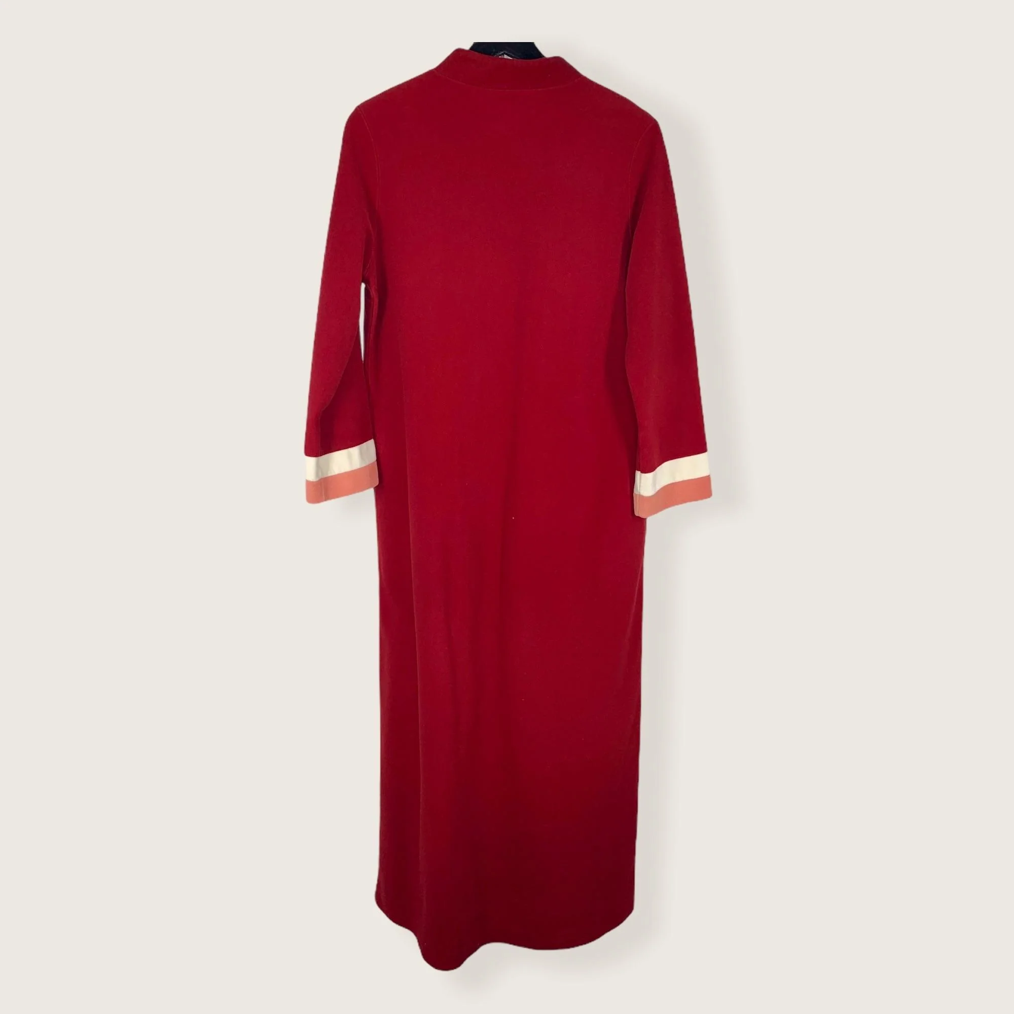 Vintage 60s Long Sleeve Zip Up House Dress Robe Large by Vanity Fair - Image 2