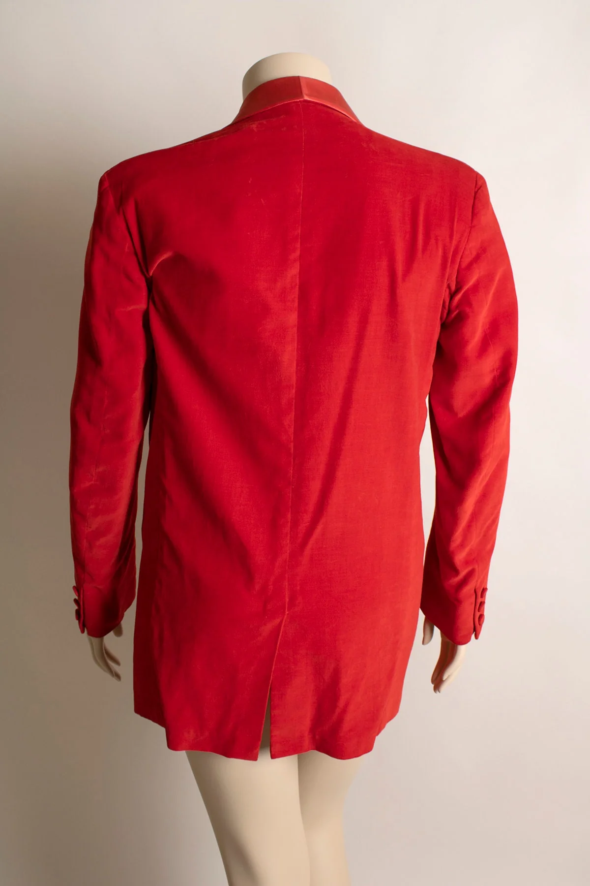 Vintage 60s Mens Red Velveteen Tuxedo Jacket Ballroom Dance Costume Swanky Lounge Medium Large - Image 5