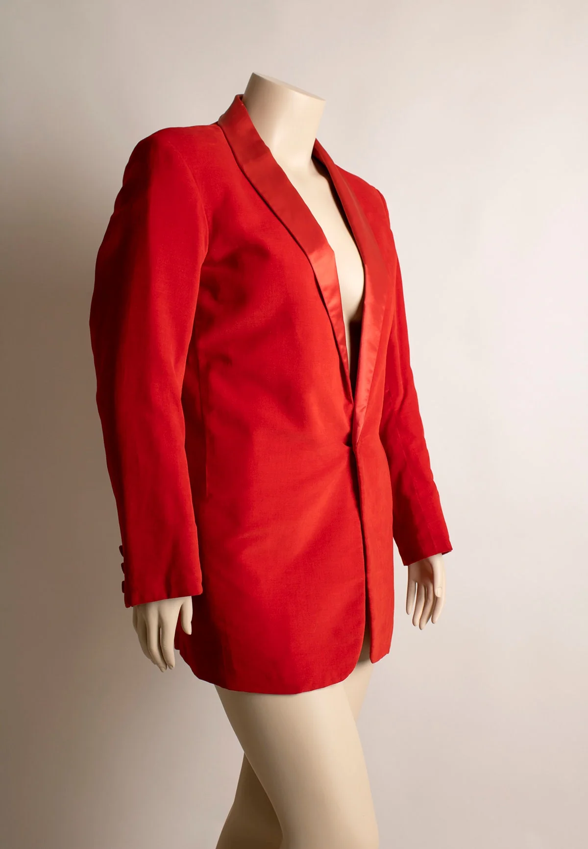 Vintage 60s Mens Red Velveteen Tuxedo Jacket Ballroom Dance Costume Swanky Lounge Medium Large - Image 6