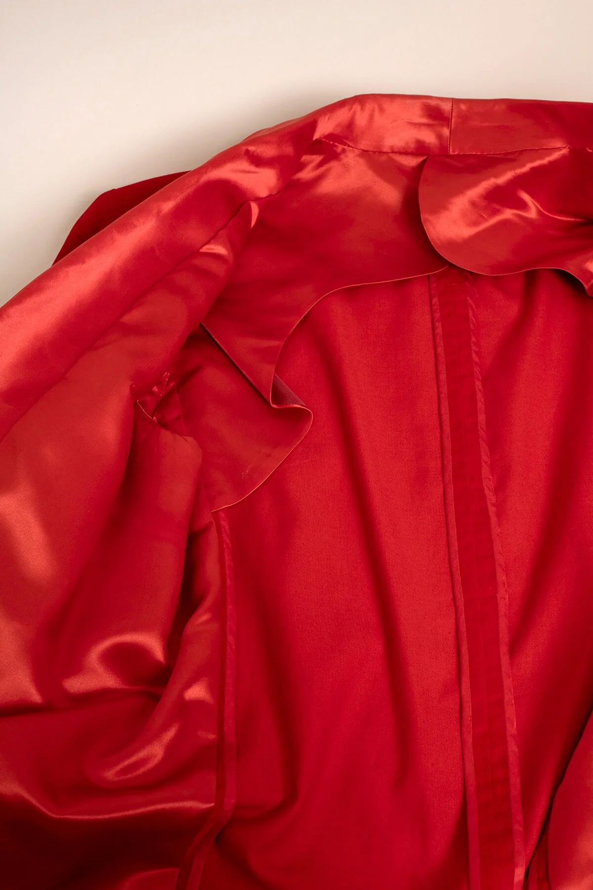 Vintage 60s Mens Red Velveteen Tuxedo Jacket Ballroom Dance Costume Swanky Lounge Medium Large - Image 8