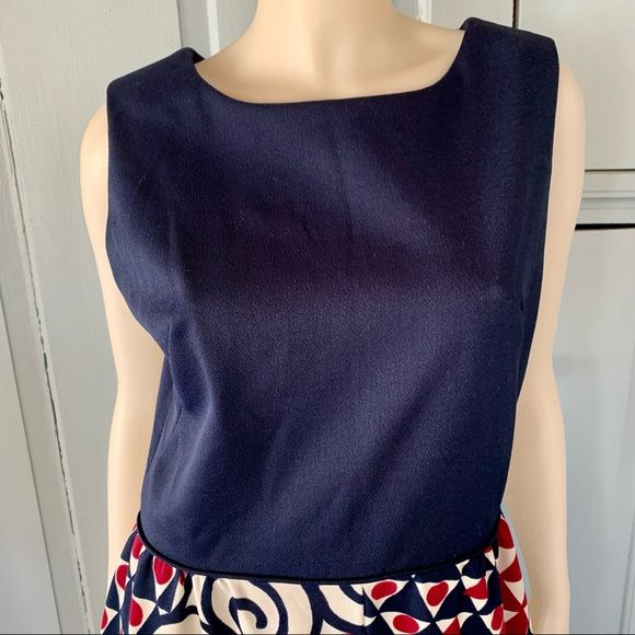 Vintage 60s Mod Maxi Dress Navy Blue Sleeveless Hostess Gown - Image 3