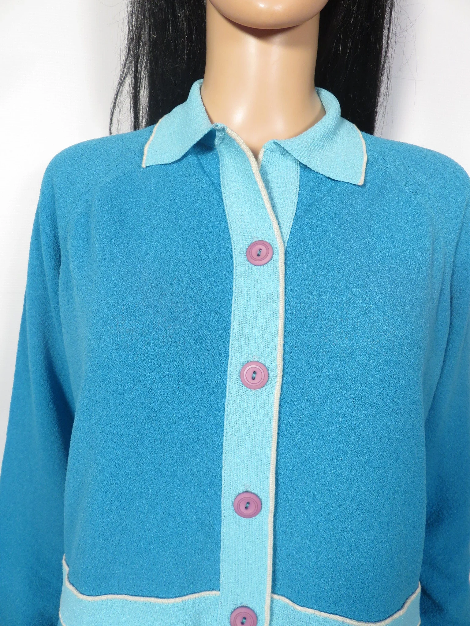 Vintage 60s Mod Plus Size Unisex Knit Top/cardigan Size Xl by Talbott Traveler - Image 10
