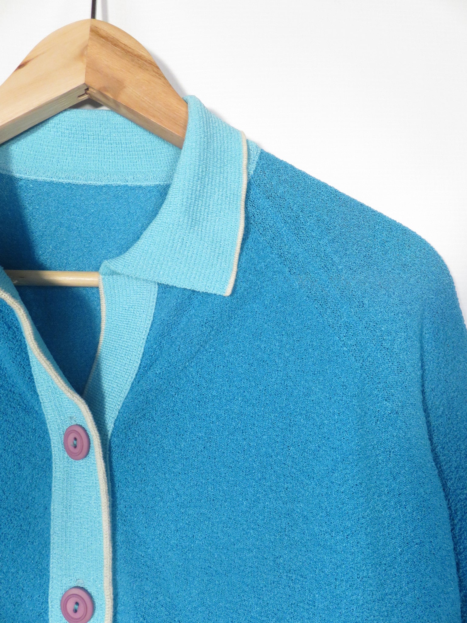 Vintage 60s Mod Plus Size Unisex Knit Top/cardigan Size Xl by Talbott Traveler - Image 4