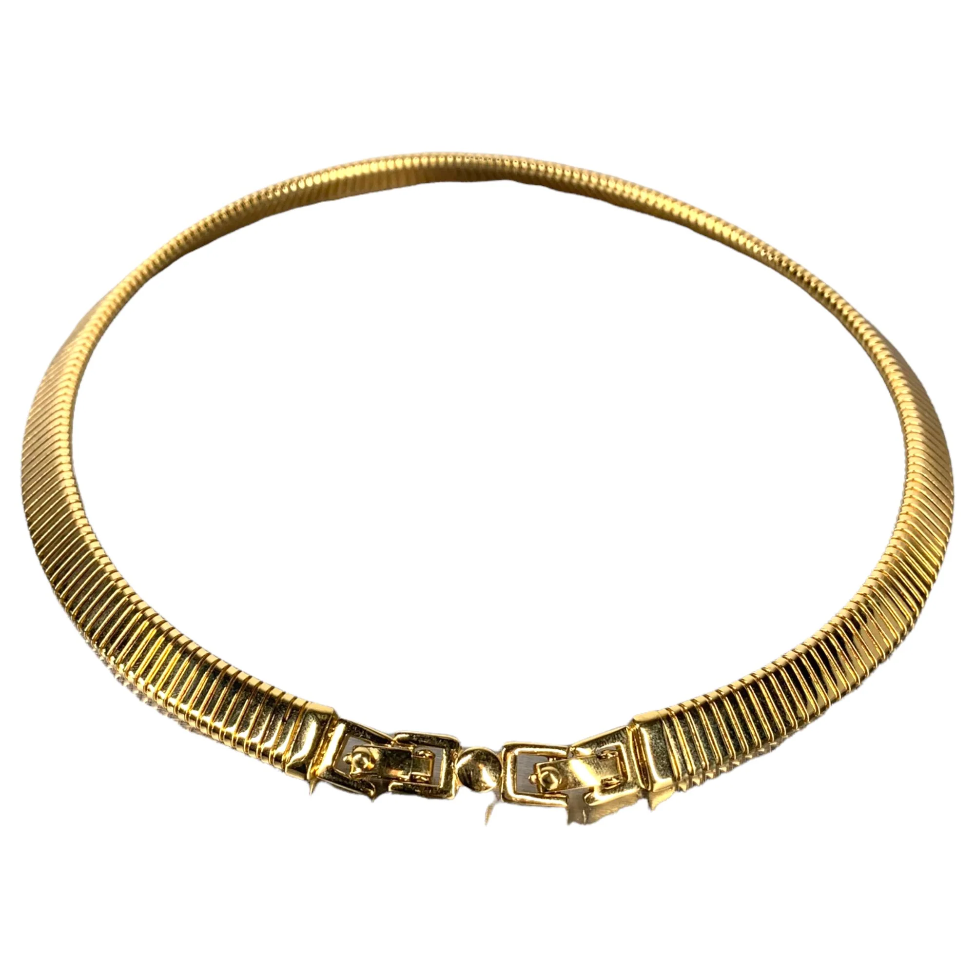 Vintage 60s Monet Gold Tone Choker Necklace by Monet - Image 2