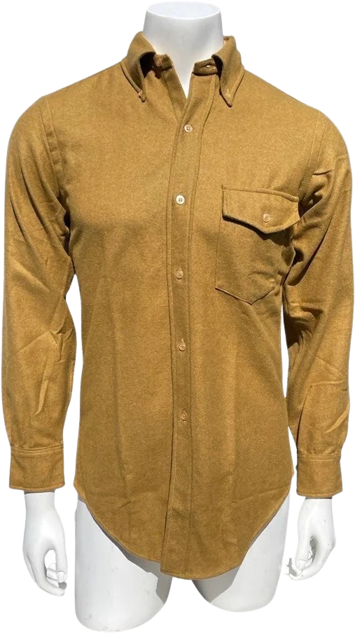 Vintage 60s Never Used Woolshire Wool Shirt Size Small Unisex Dress Shirt Button Down Collar Mod