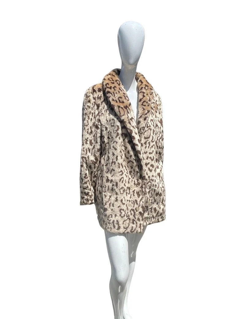 Vintage 60s Overcoat Tweed Soft Shoulders Blue Coat Size M Mod Go-Go Mid Century Modern Palm Springs by Robinsons - Image 6