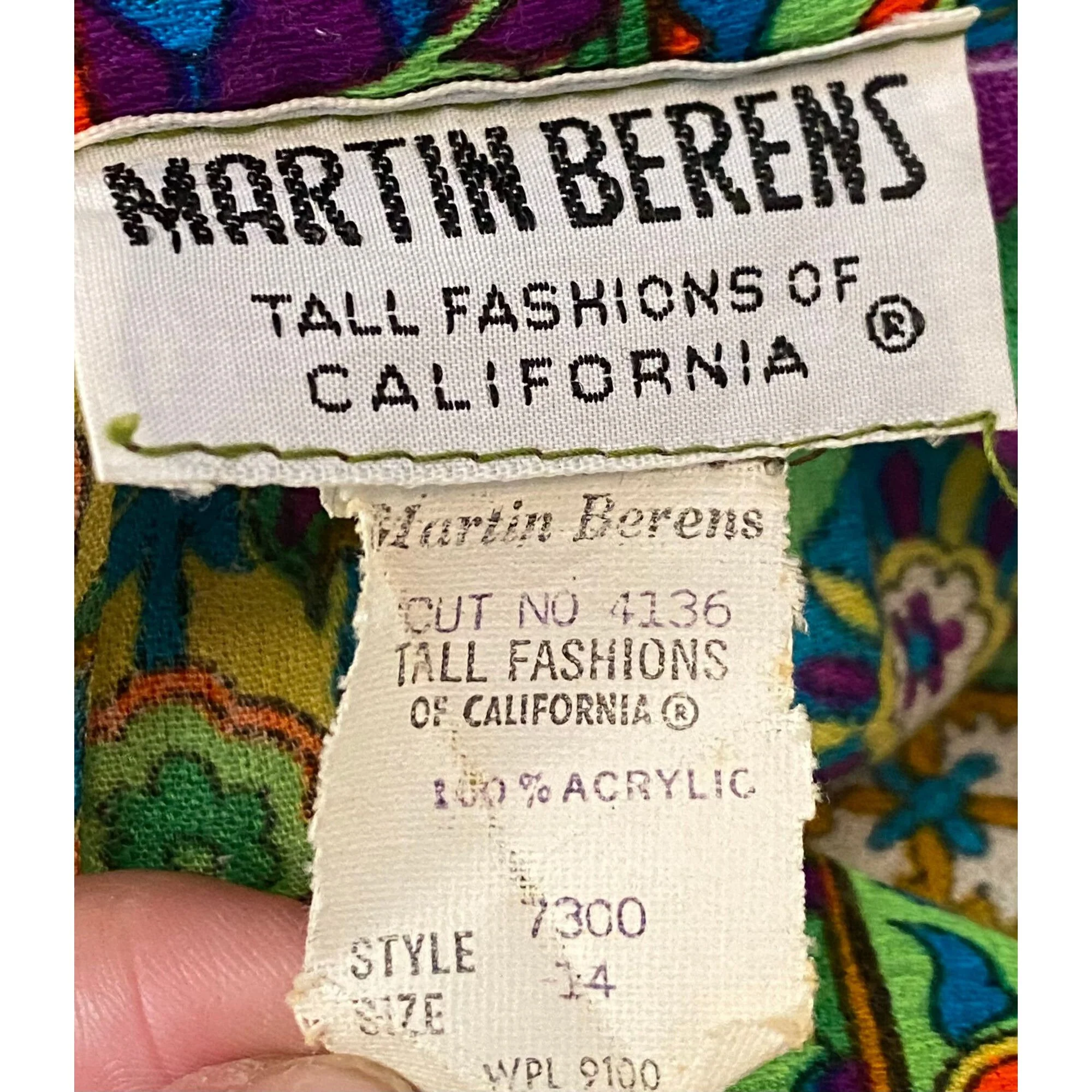 Vintage 60s Psychedelic Maxi Skirt by Martin Berens Tall Fashions of California - Image 4