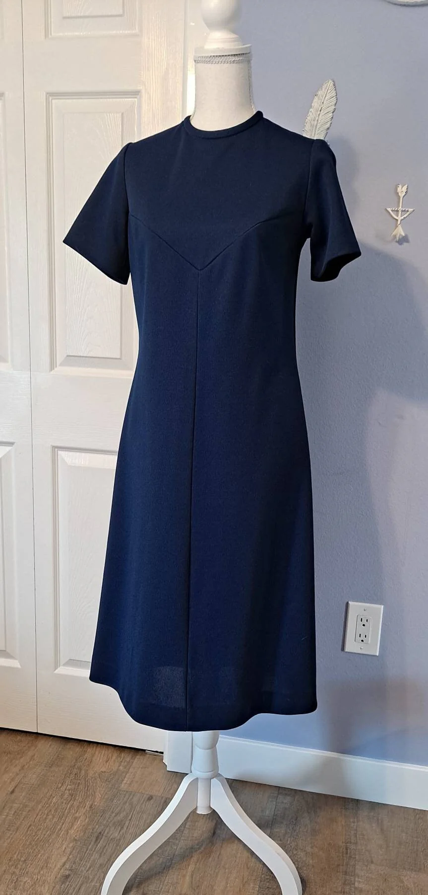 60s Vintage Navy Mod Dress And Jacket Set By Sears - Image 6