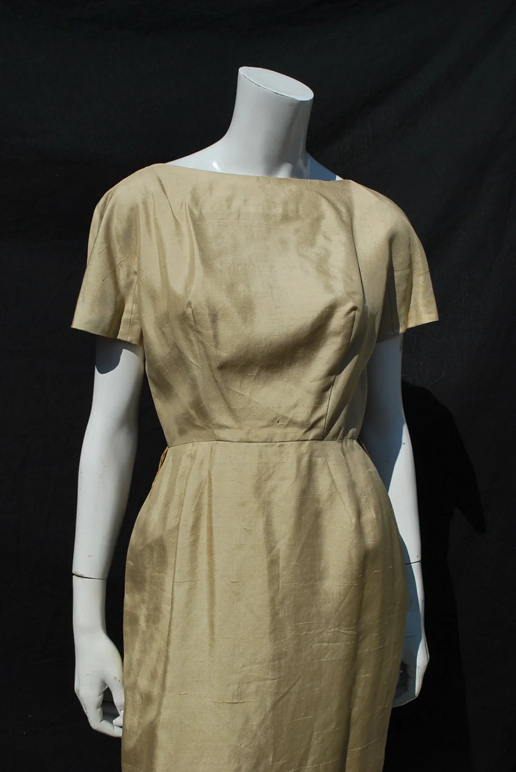 Vintage 60s Silk Va Va Voom Dress Sz 6 Mad Men Marilyn Mid Century Cocktail Party Dress The by Va Va Voom - Image 3