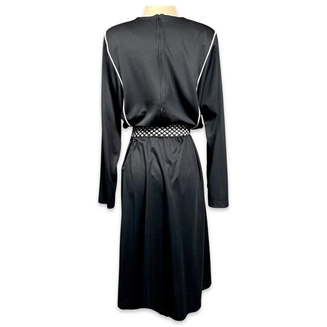 Vintage 60s Size 16 A-Line Mod Sheath Dress 60s Plus Size Graphic Lines Sheath Dress Vintage Mod Plus Size Dress by Jerrie Lurie - Image 7