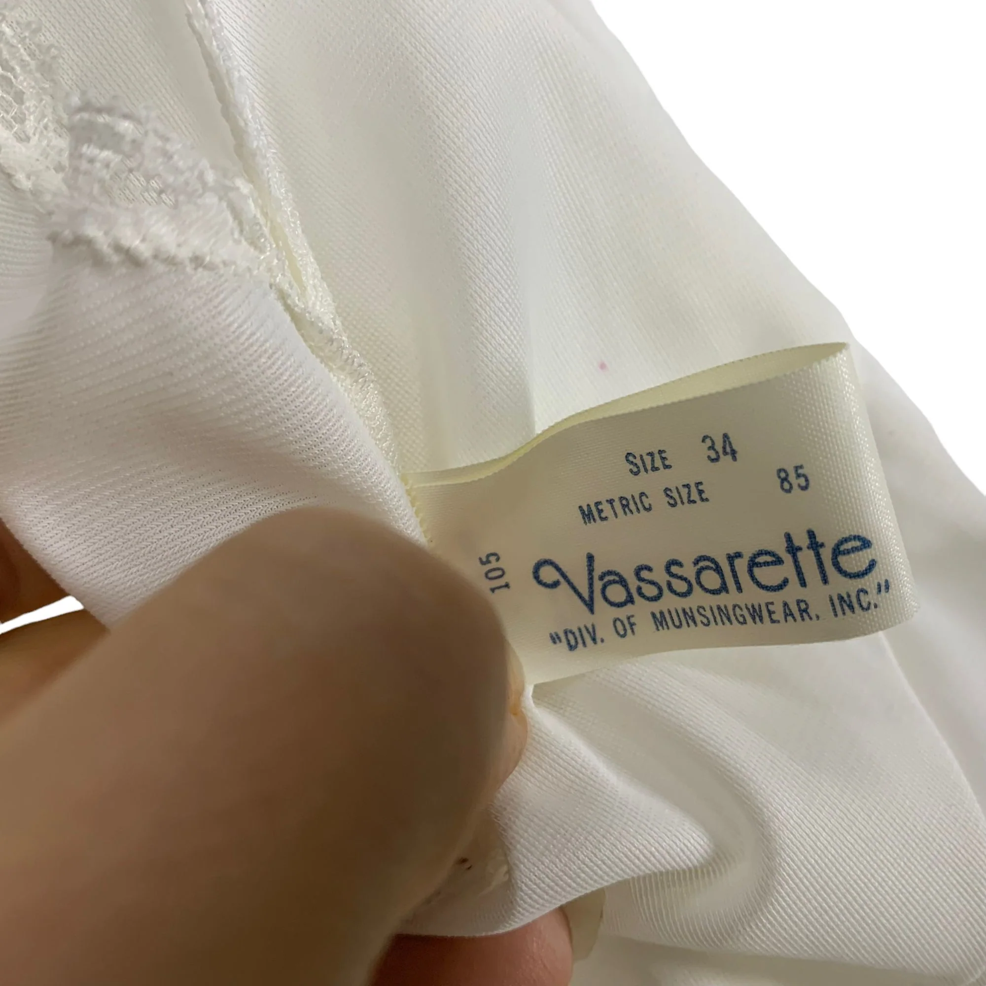 Vintage 60s Vasserette White Full Length Antron Iii Nylon Slip by Vasserette - Image 5