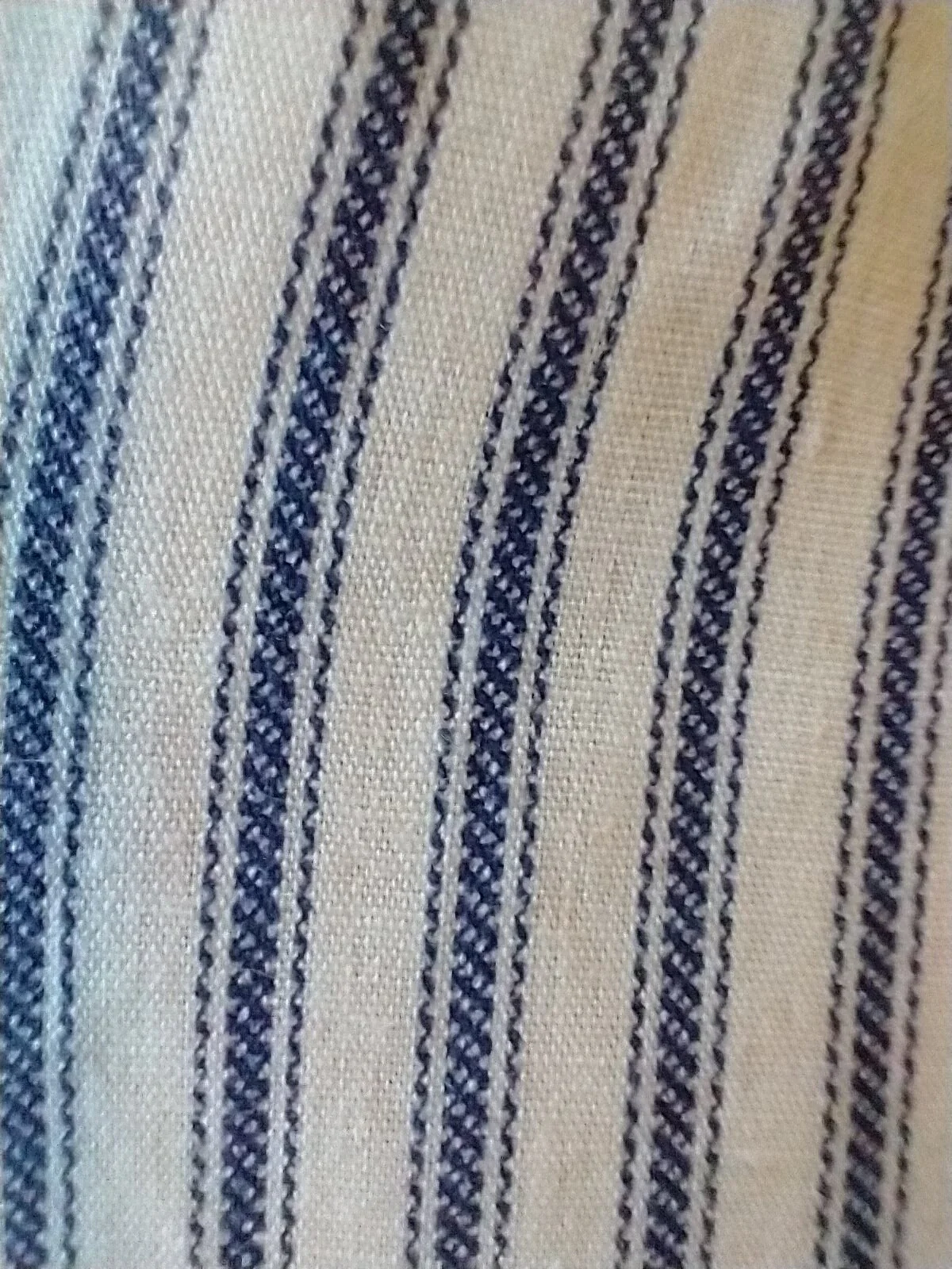 Vintage 60s Women's Shift Blue and White Stripe Cotton/rayon House Dress Zipper Pull Women's Medium To Large Union Label by Sears - Image 8