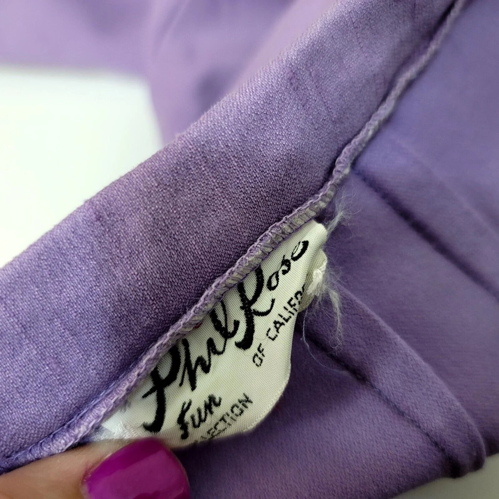 60s Purple High Waisted Stirrup Pants By Phil Rose of California - Image 10