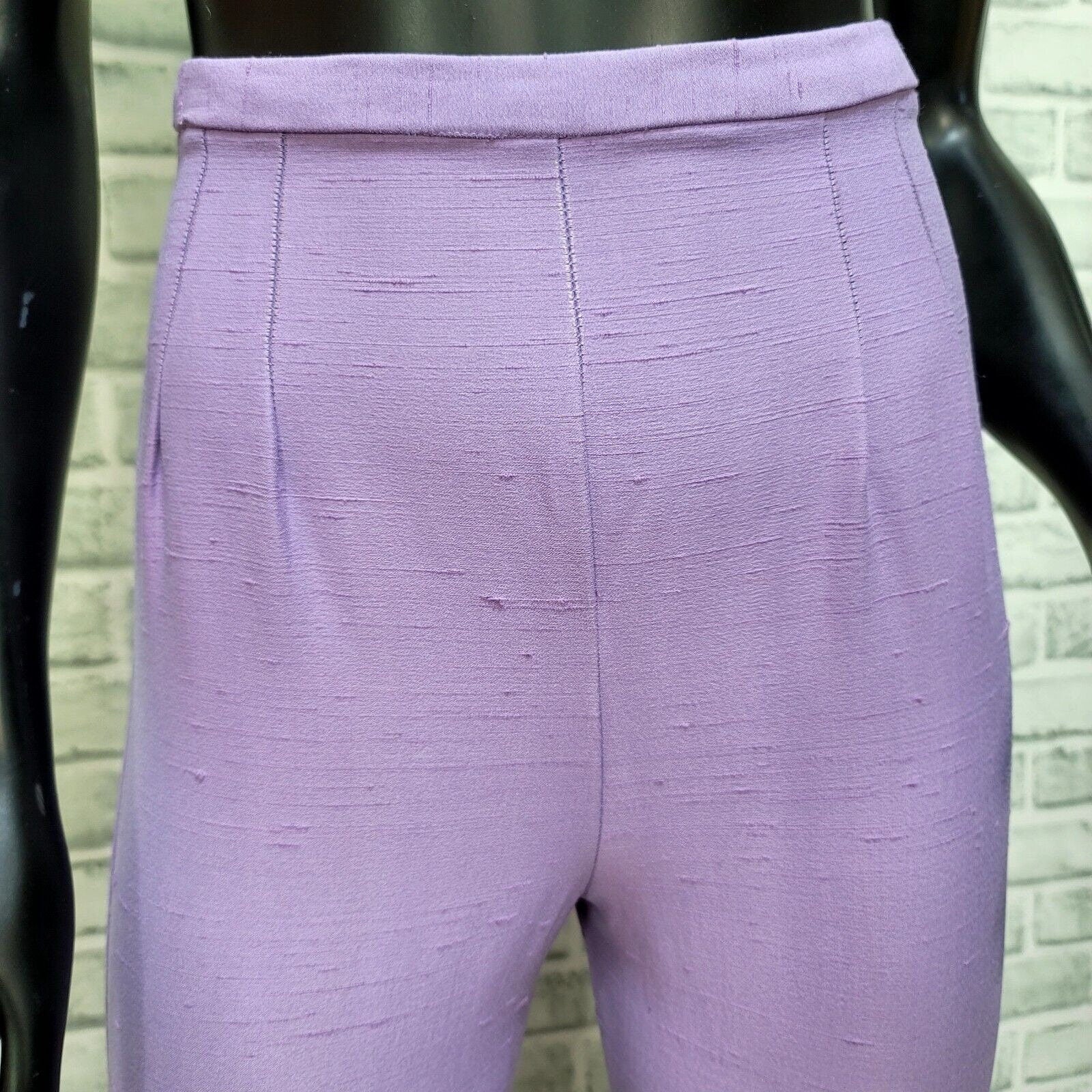 60s Purple High Waisted Stirrup Pants By Phil Rose of California - Image 3