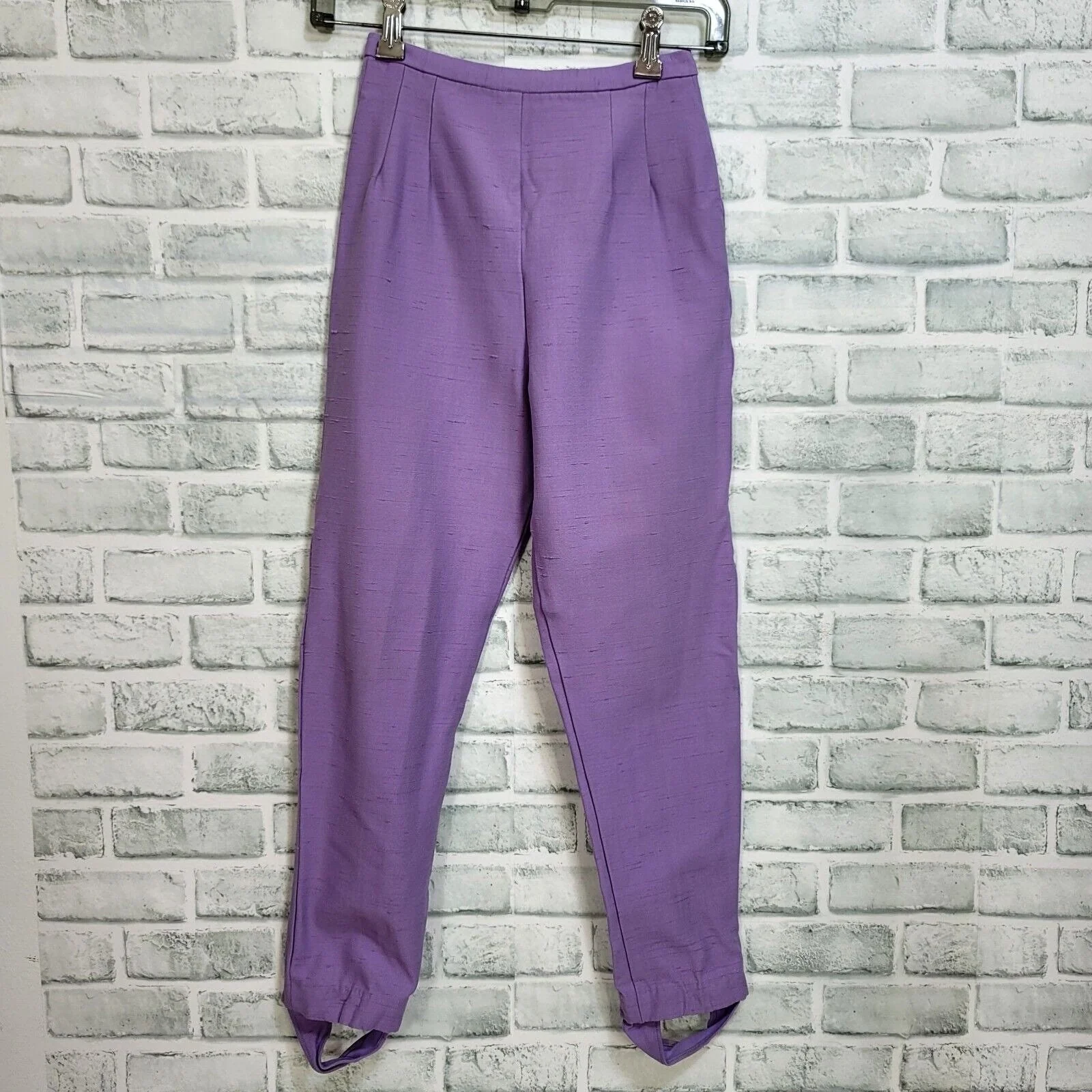60s Purple High Waisted Stirrup Pants By Phil Rose of California - Image 8