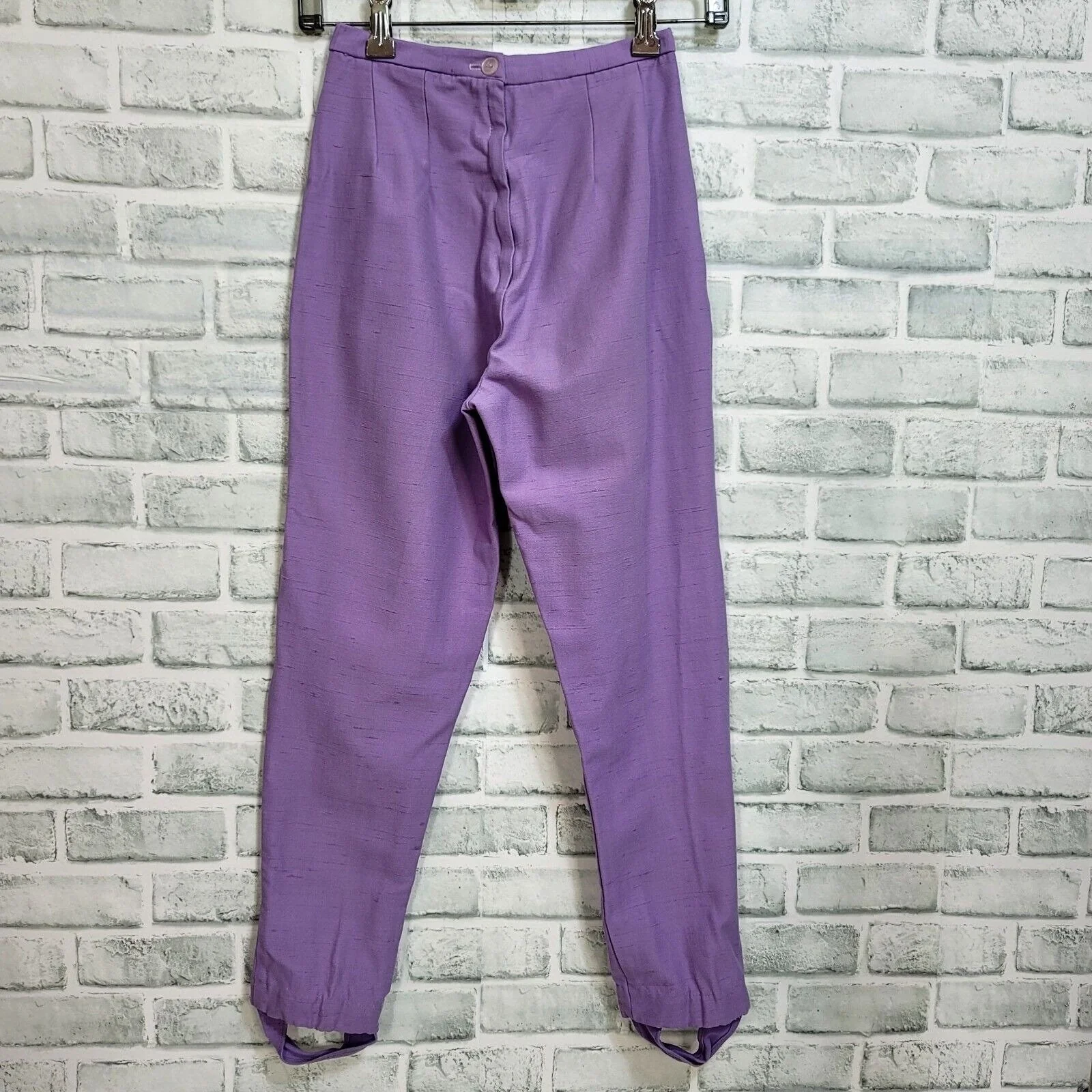 60s Purple High Waisted Stirrup Pants By Phil Rose of California - Image 9