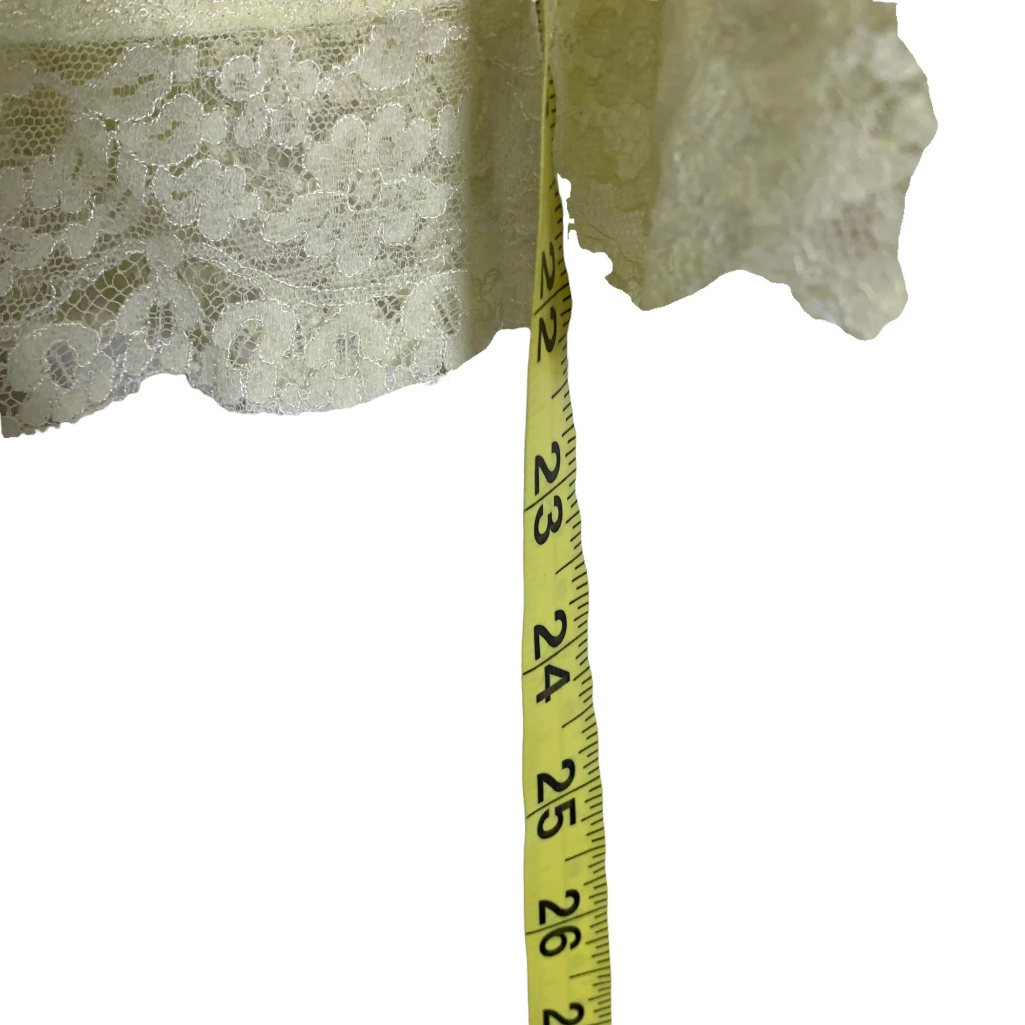 Vintage 60s Yellow Short Lace Antron Nylon Tricot Slip Small by Vassarette - Image 7