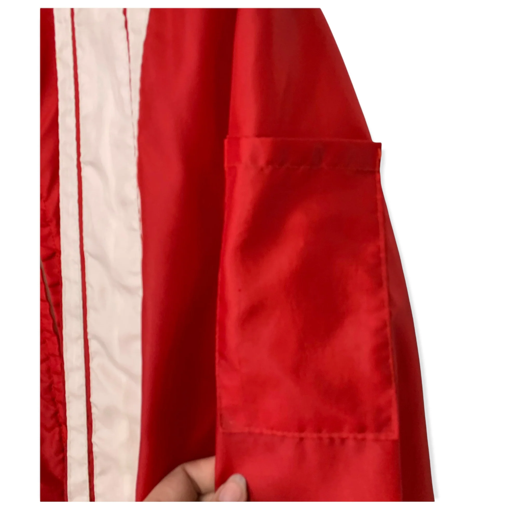 Vintage 60s Zip Up White Stripe Sport Jacket Large - Image 4