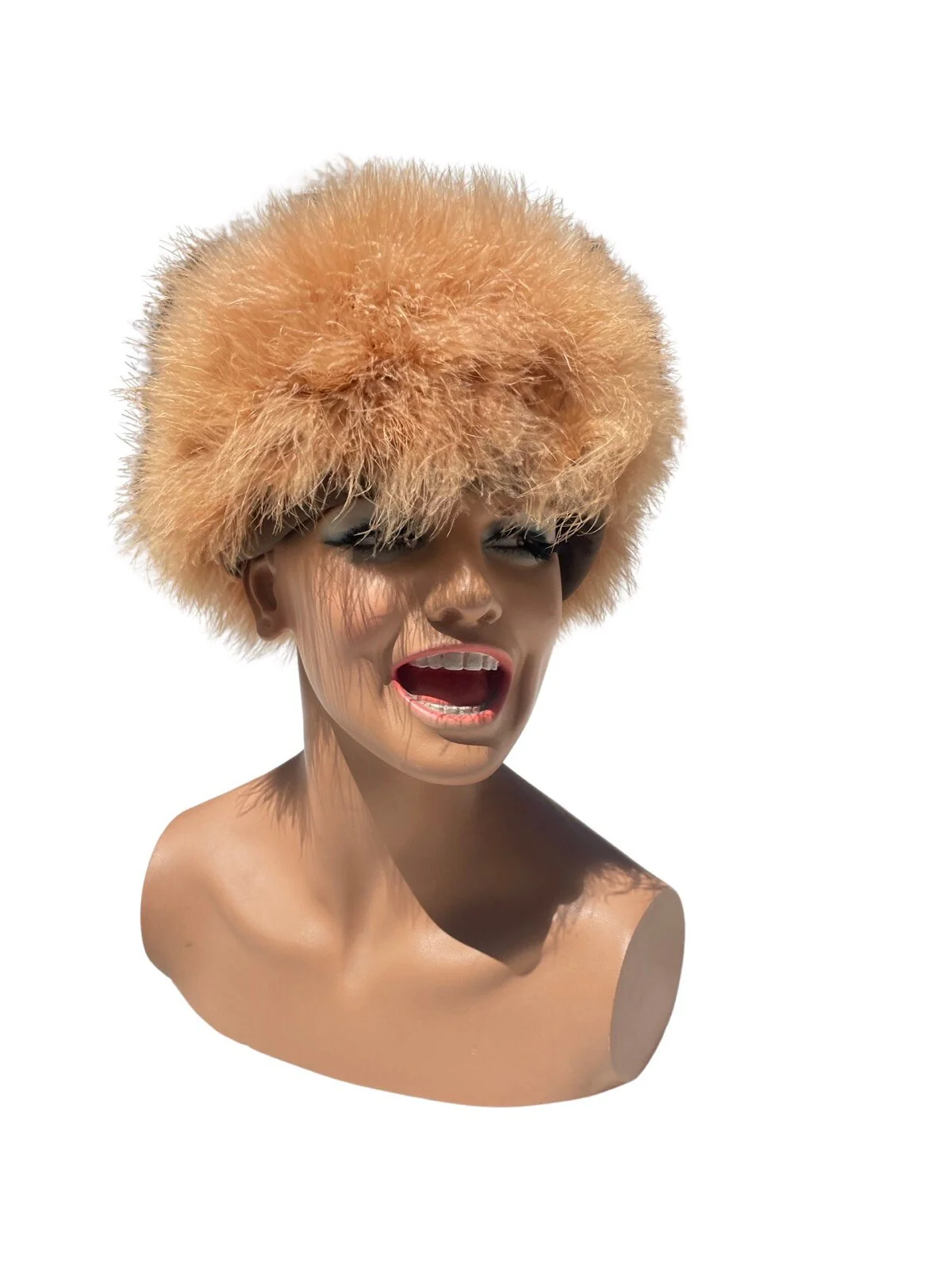 Vintage 60s Zucker Products Feather Fantasies Marabú Feather Hat Fun Chic Mod Turbant Hat - Image 5