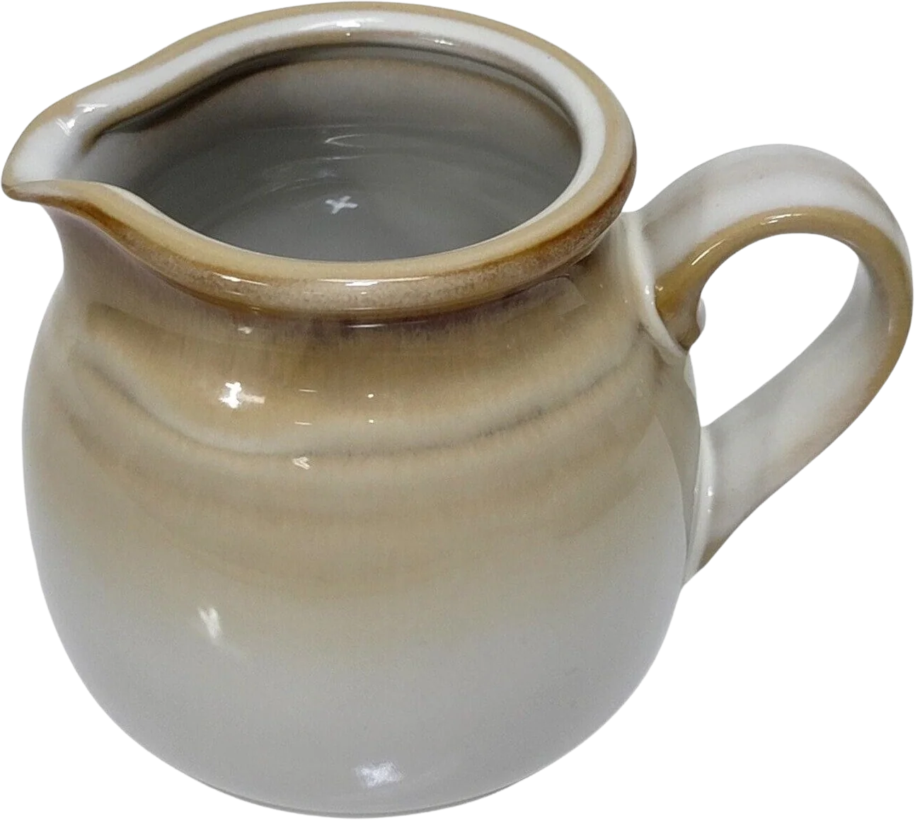 70s/80s 14oz Creamer Fanfare Brown Swirl Earthenware By NORITAKE