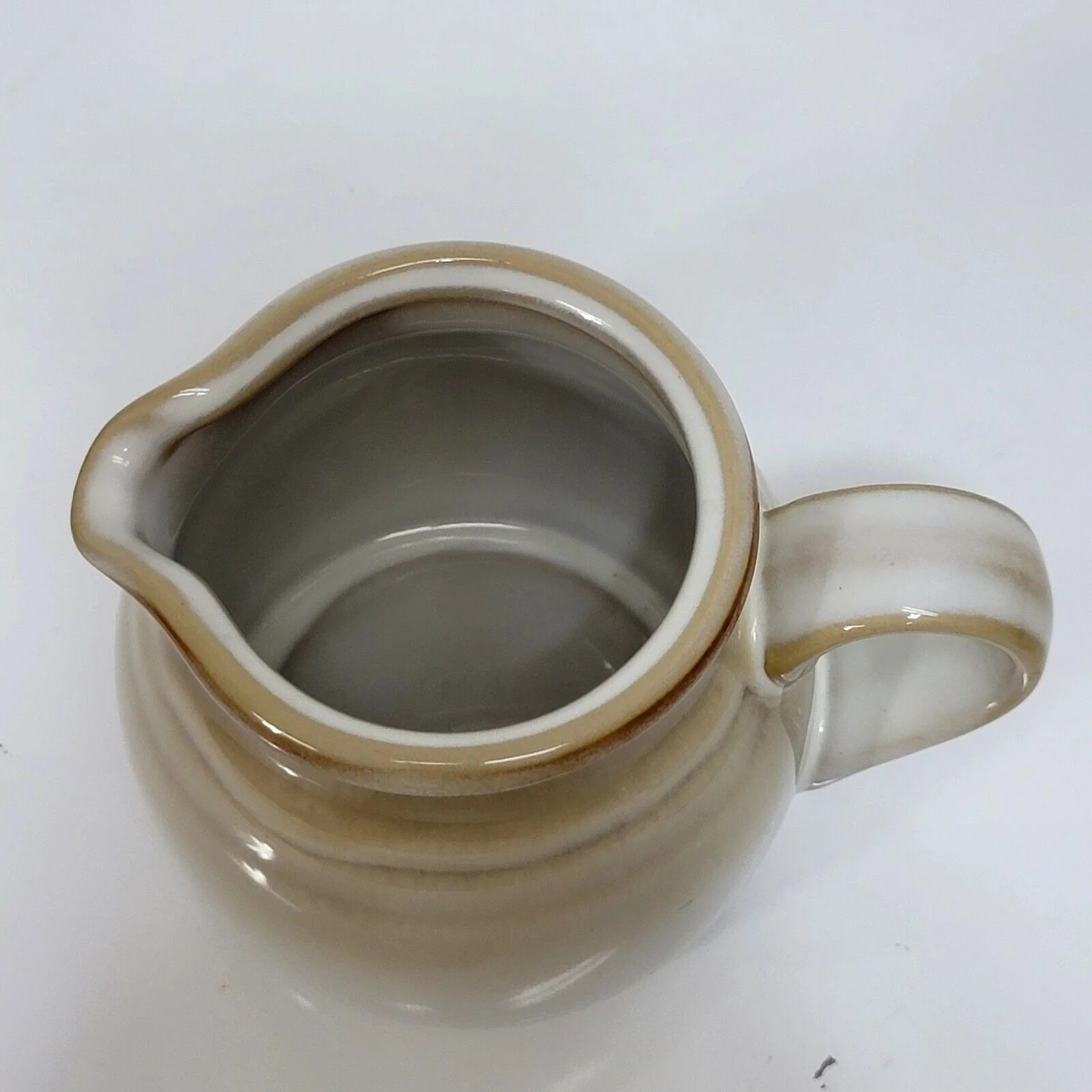 70s/80s 14oz Creamer Fanfare Brown Swirl Earthenware By NORITAKE - Image 3