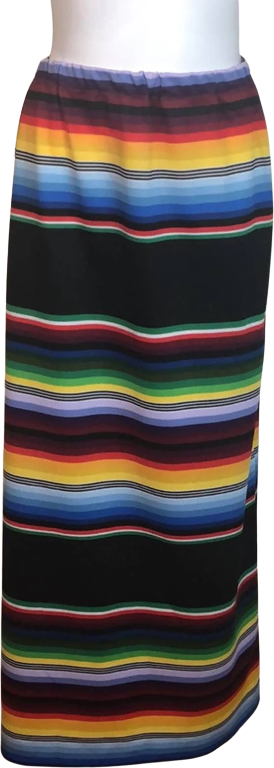 Vintage 70s 80s Copley Square Striped Rainbow Skirt Medium Pride Festival by Copley Square