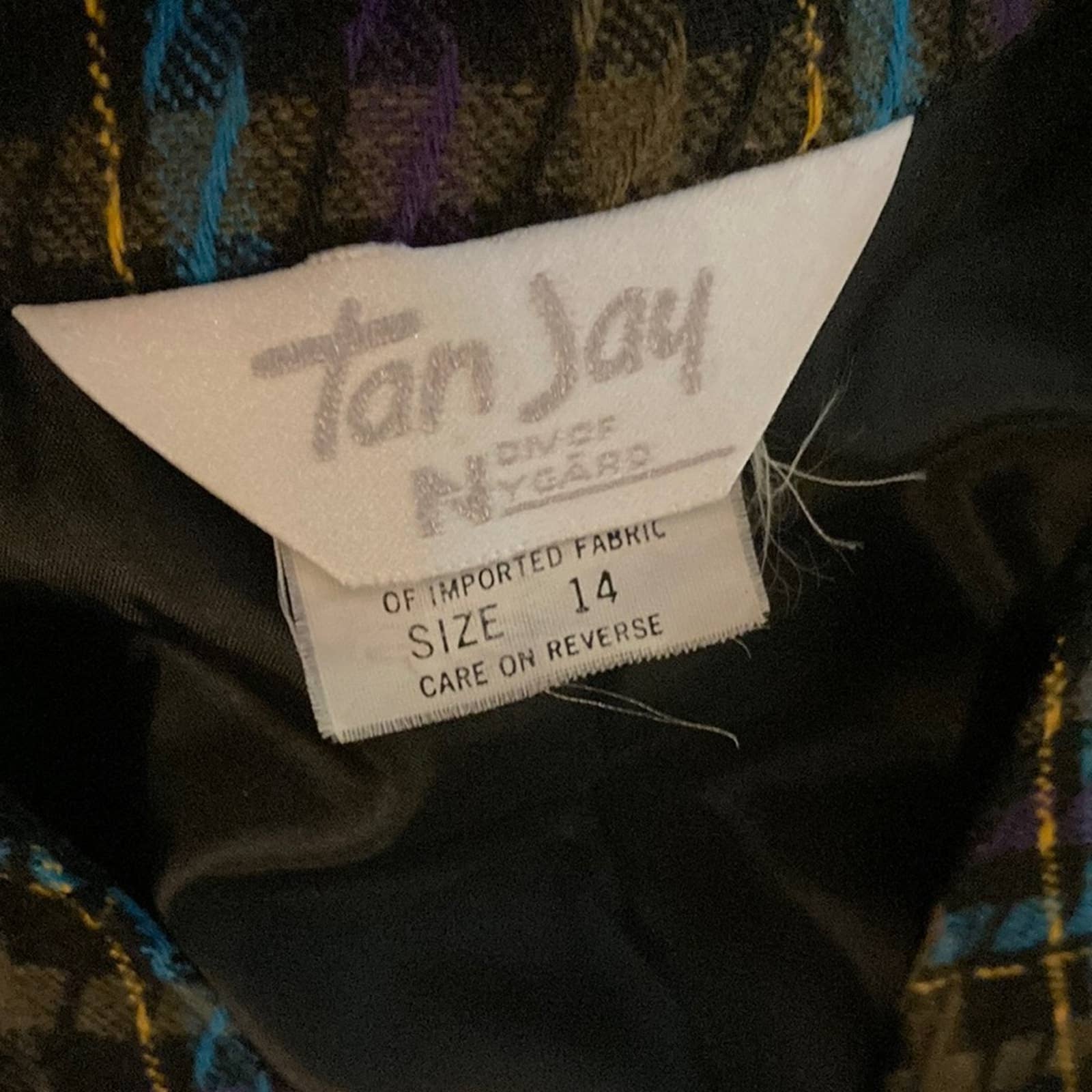 Vintage 70s 80s Jewel Tone Plaid Wool Blazer 14 Classic Fairy Preppy Suit Jacket by Tan Jay - Image 5