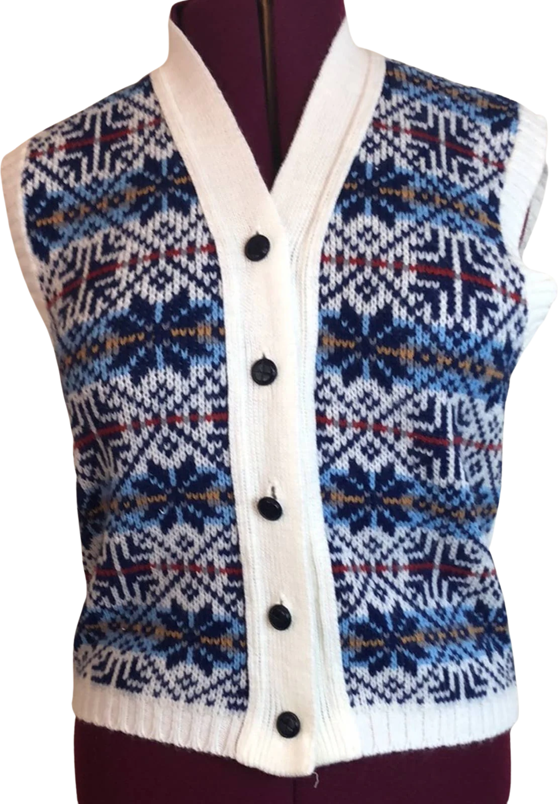 Vintage 70s 80s Knit Button Front Cardigan Sweater by Montgomery Ward