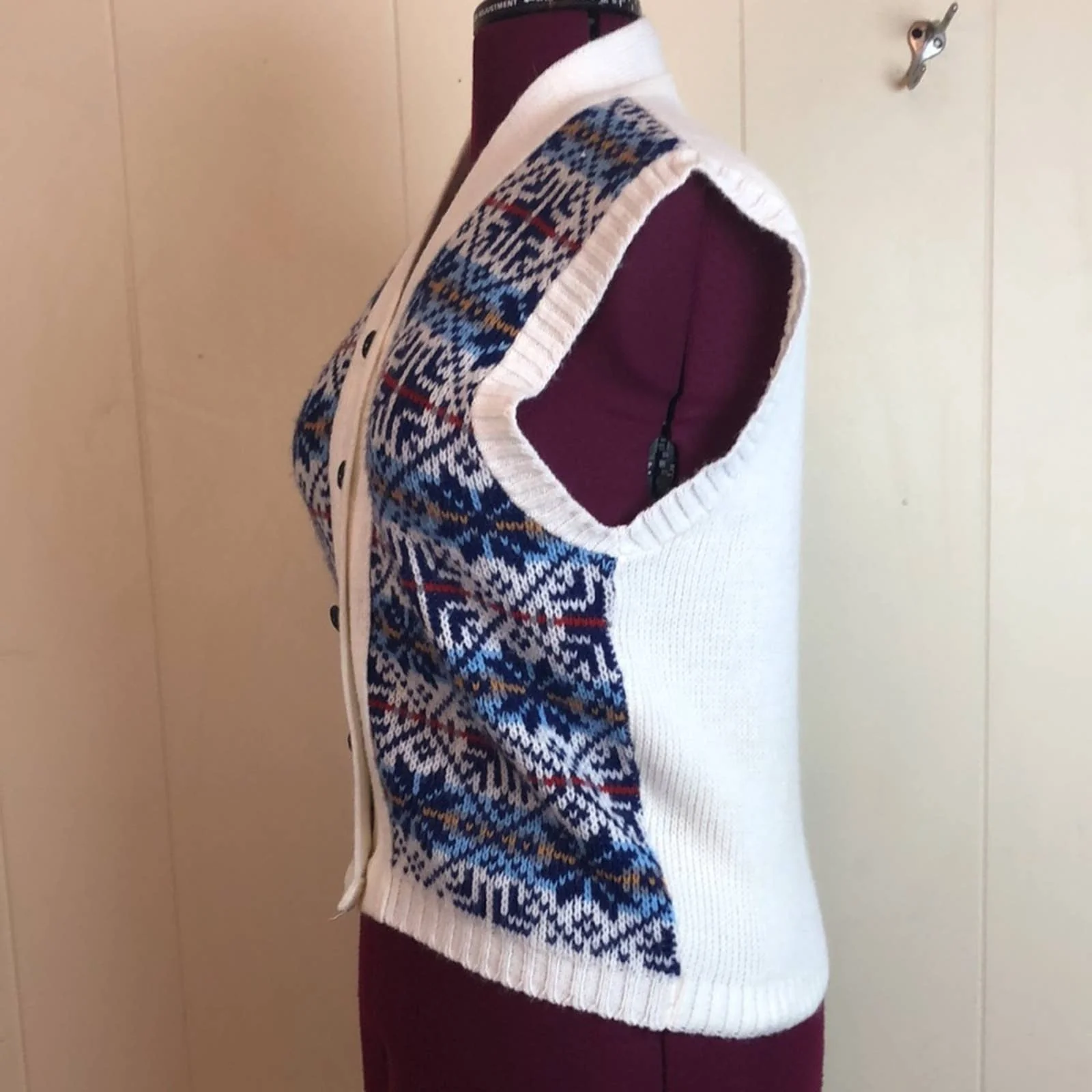 Vintage 70s 80s Knit Button Front Cardigan Sweater by Montgomery Ward - Image 3