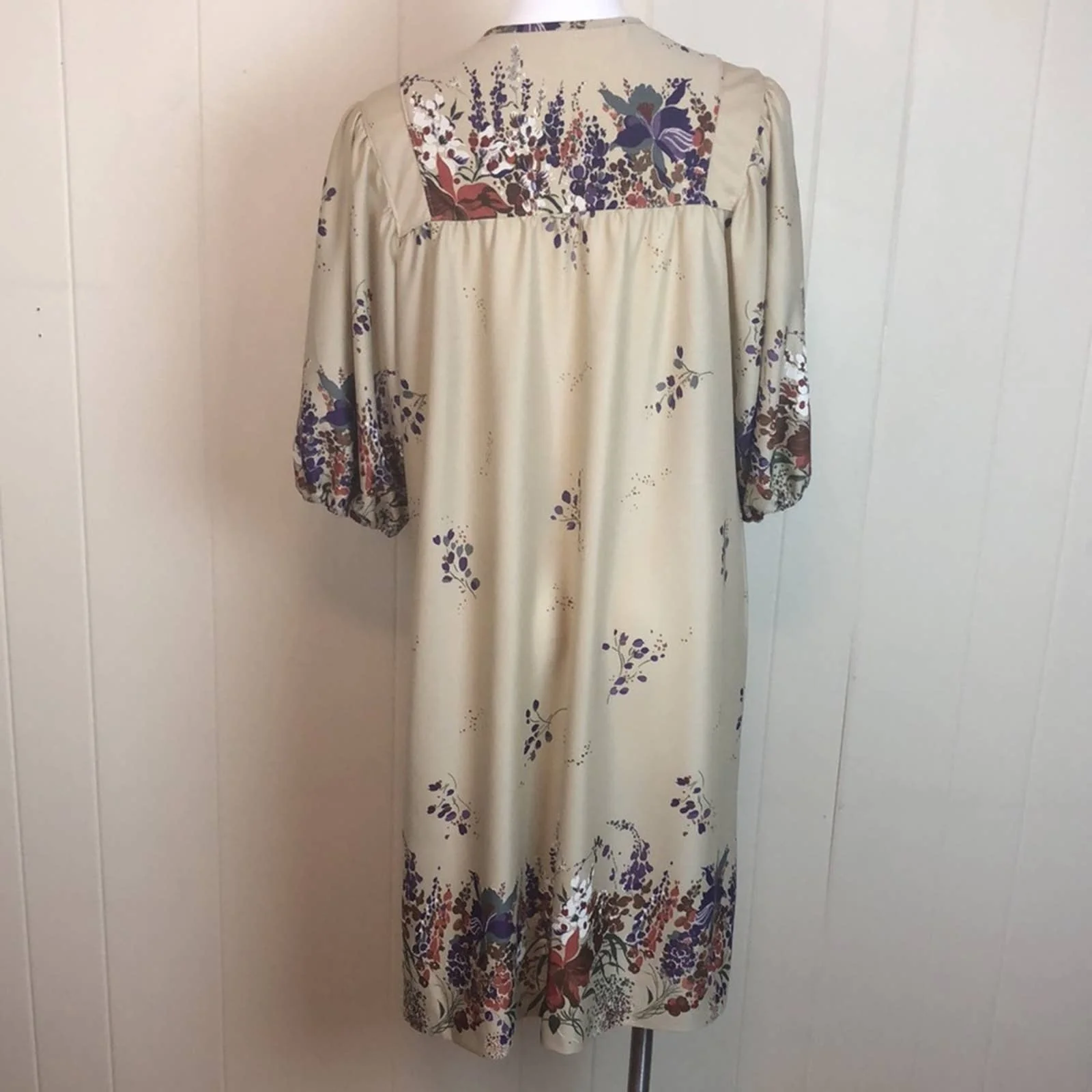 Vintage 70s 80s Oversize Boxy House Dress One Size Large Xl Casual Shift Dress - Image 5