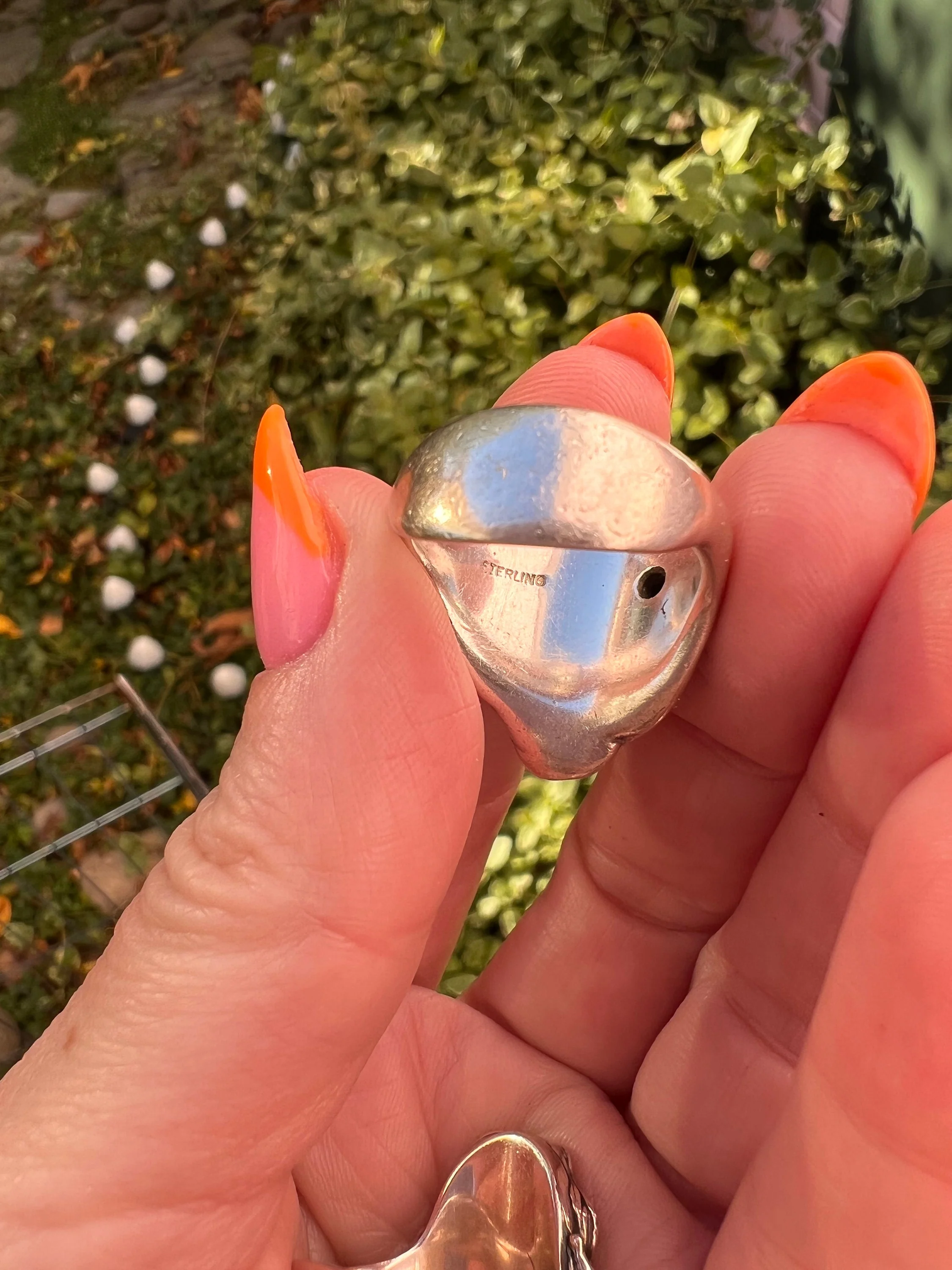 Vintage 70s Art Nouveau Women Ring Sterling Silver - Image 4