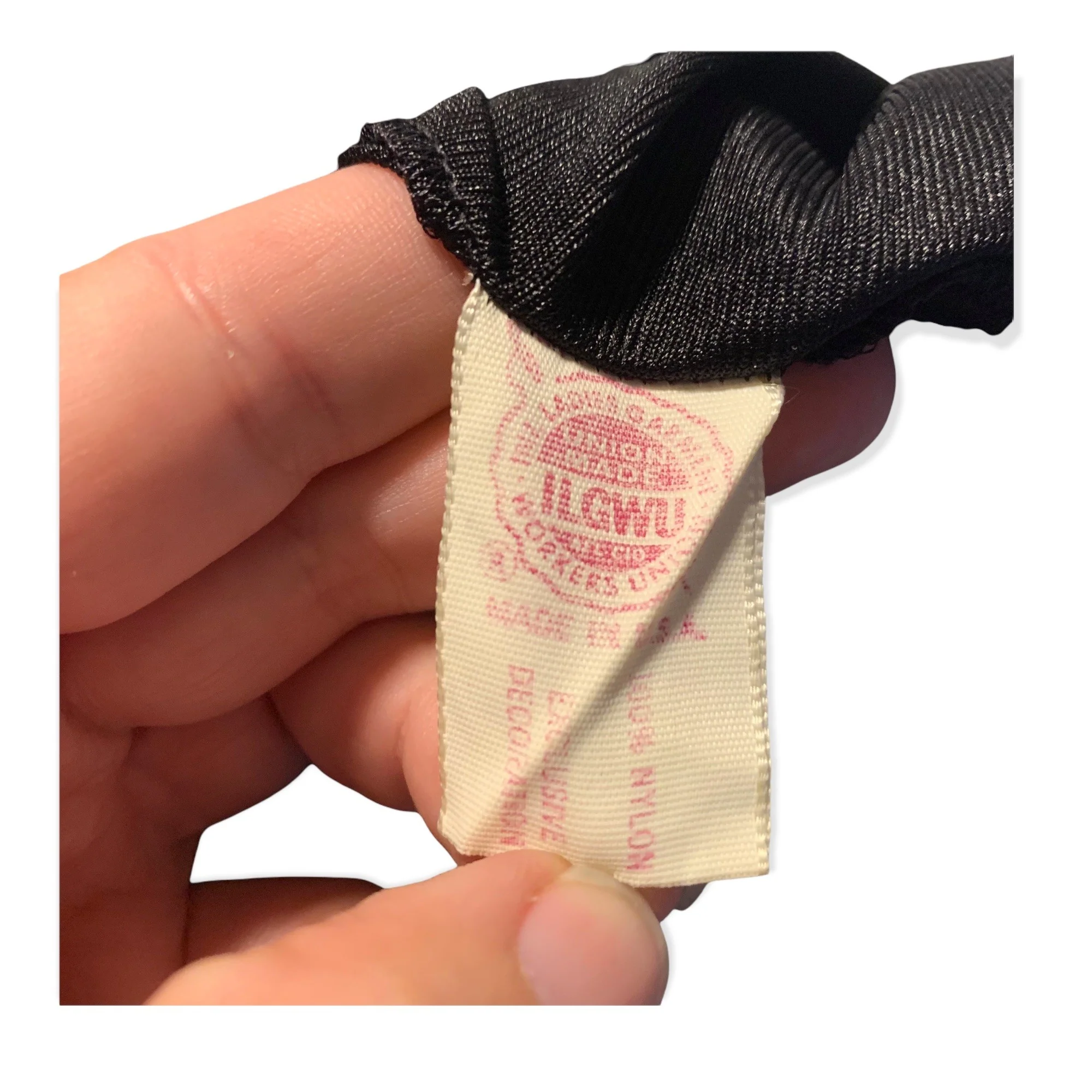 Vintage 70s Black Gold Trim Spaghetti Strap Surplice Nylon Negligee Small by Flair - Image 10