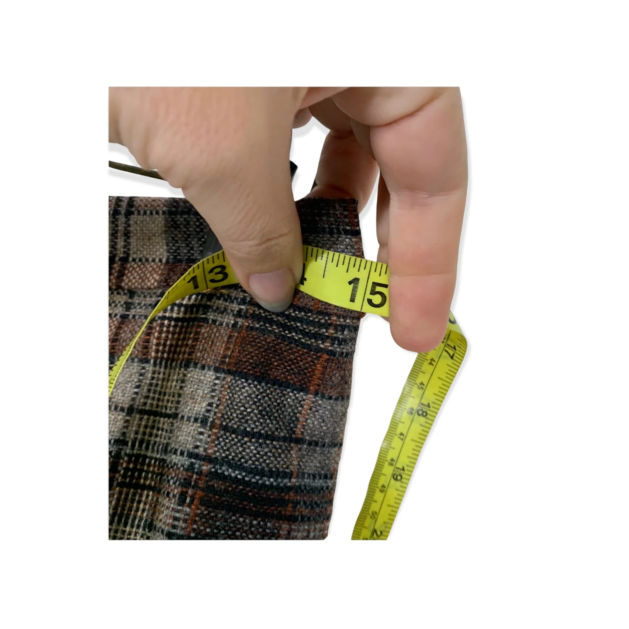Vintage 70s Brown Plaid Pleated Below Knee Full Skirt Medium - Image 5