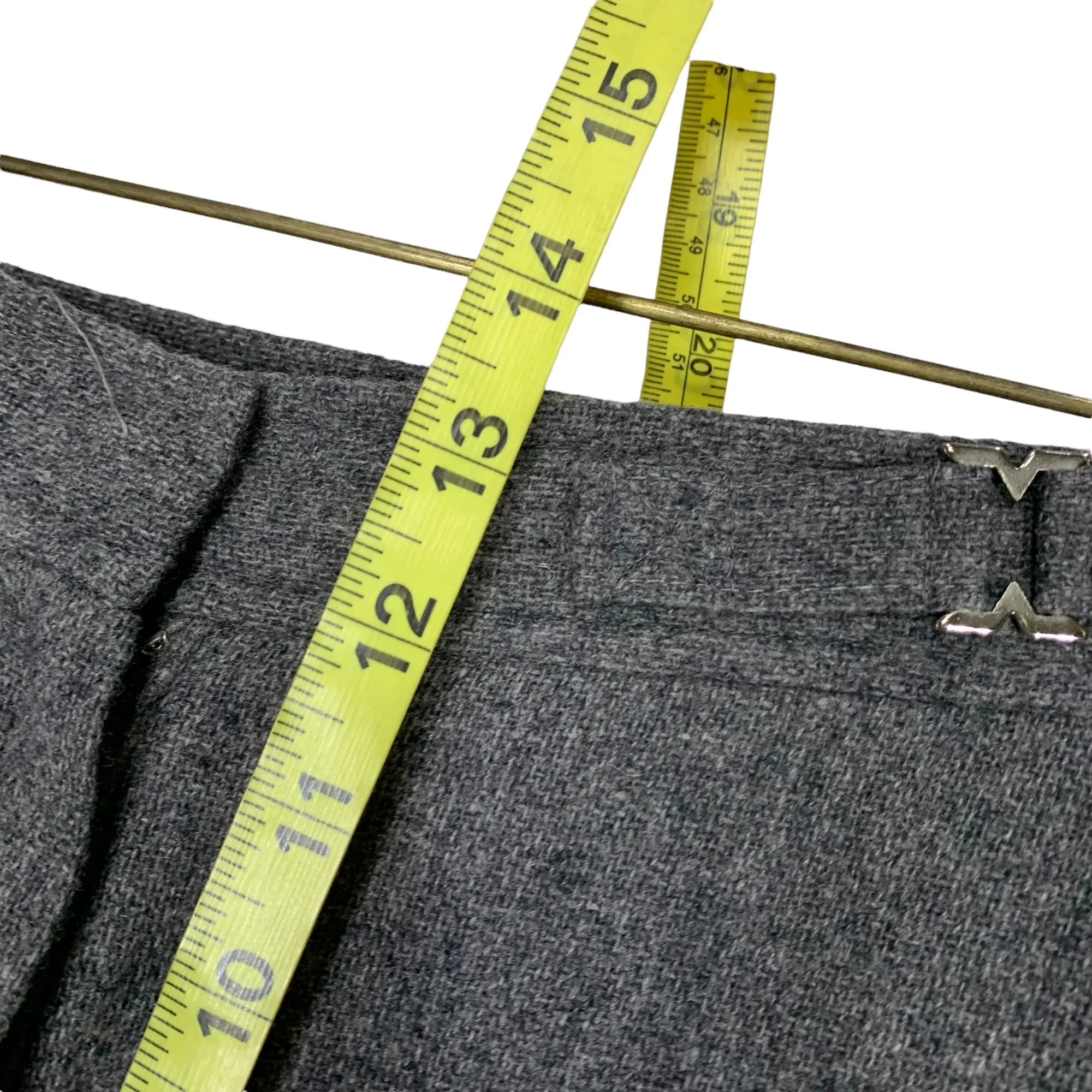 Vintage 70s College Town Gray High Rise Wide Leg Dress Pants - Image 6