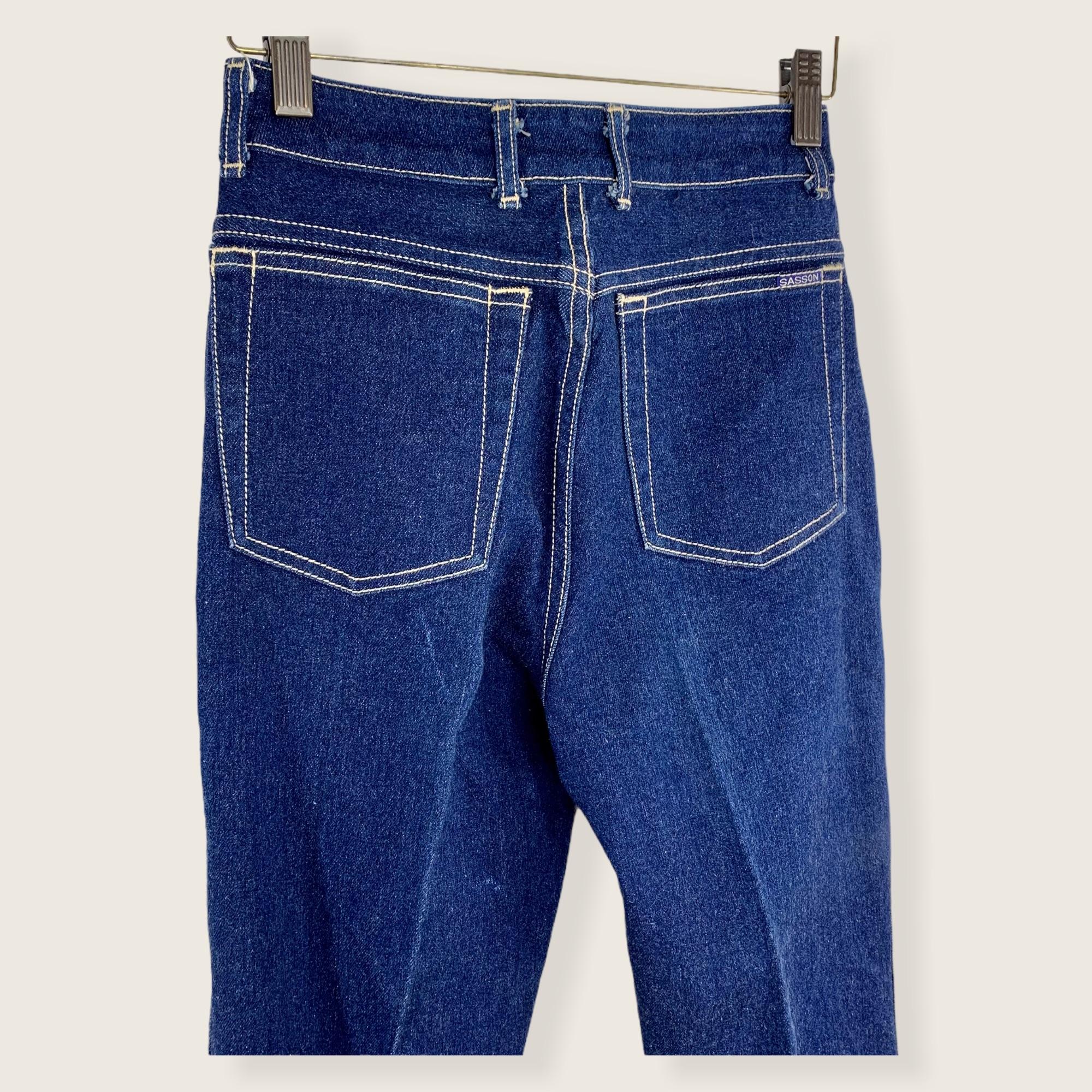 Vintage 70s Contrast Stitch Jeans Size 6 by Sasson - Image 5