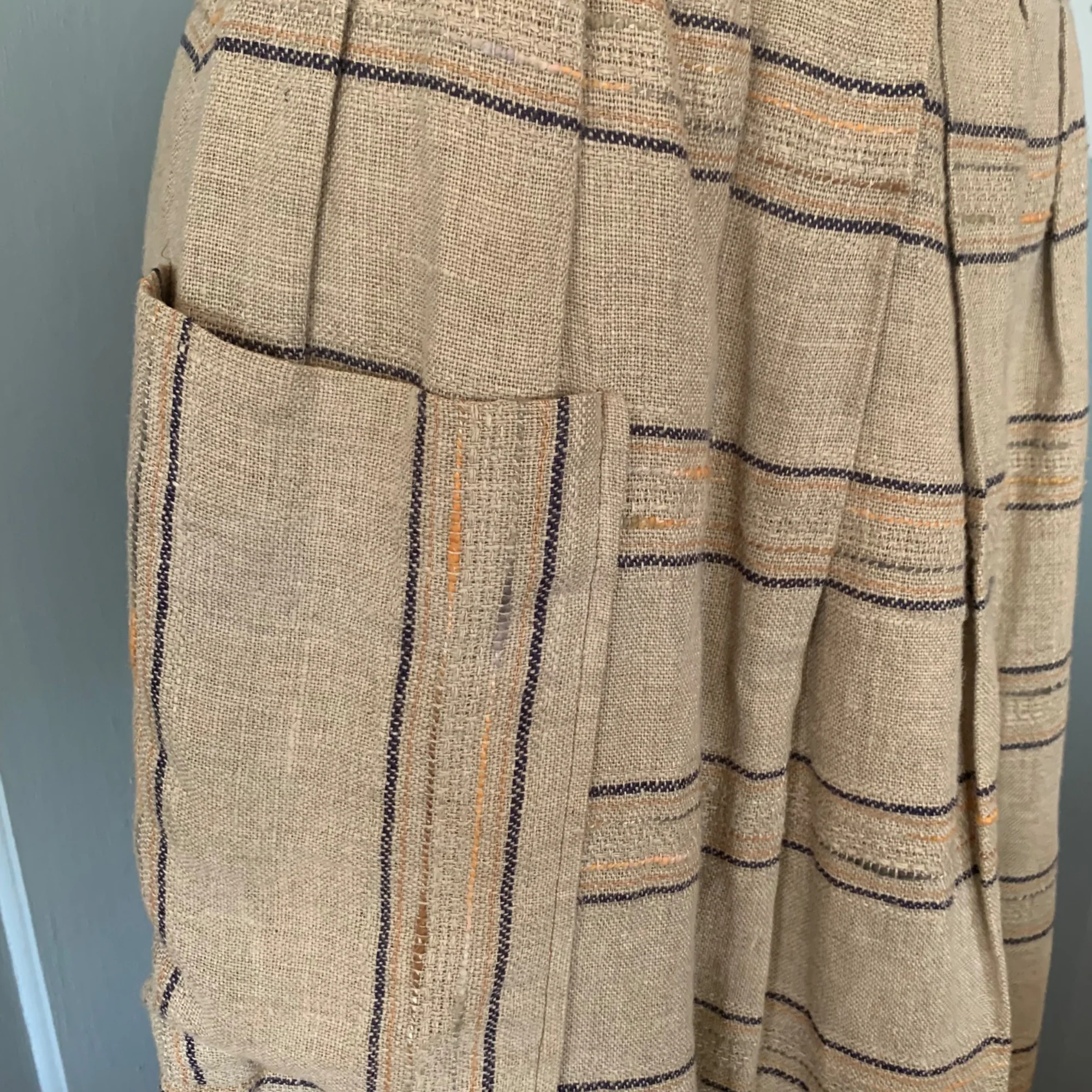 Vintage 70s Cottage Tailor Silk Blend Plaid Peasant Skirt 70s Textured Lined by Cottage Tailor - Image 3