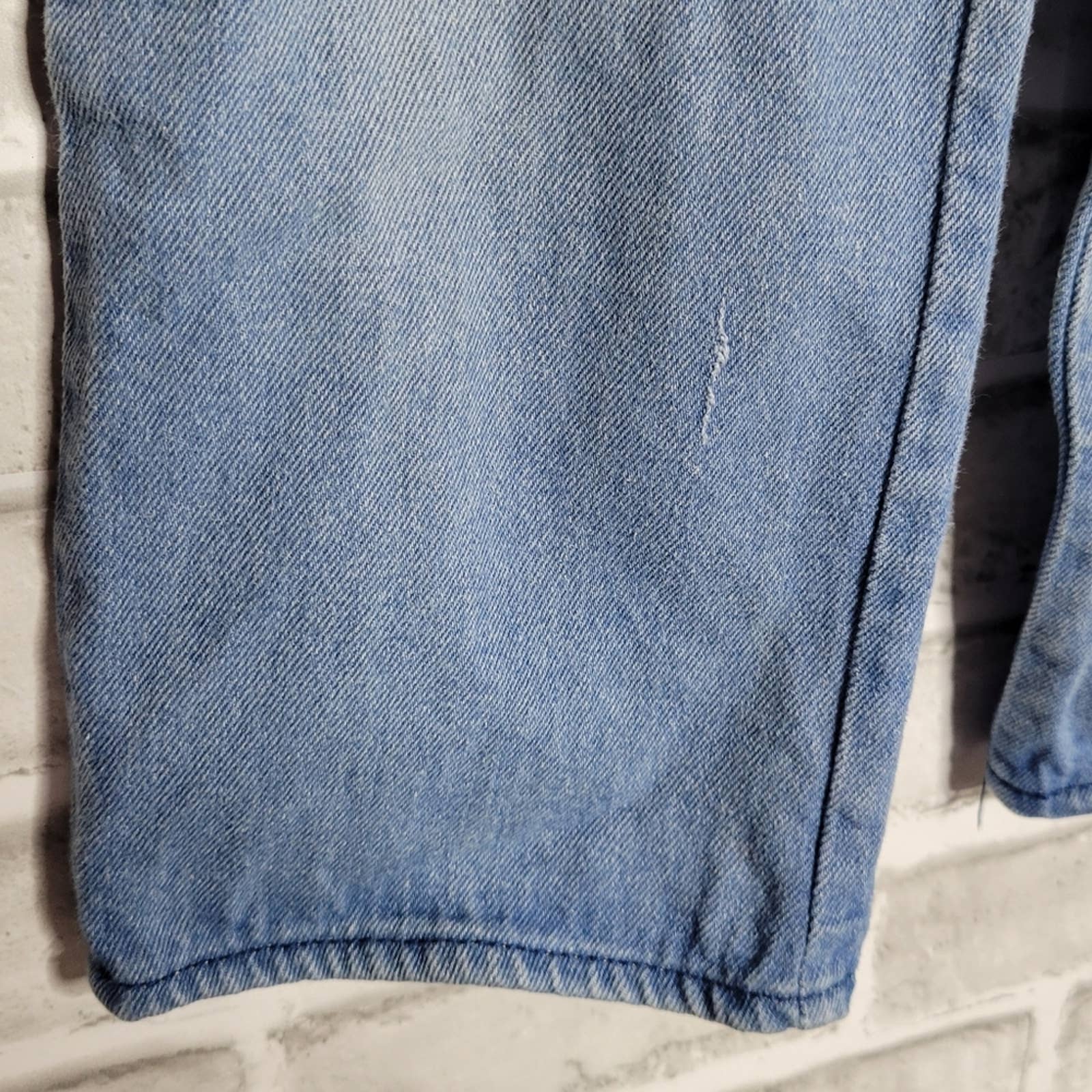 Vintage 70s Denim and Quilted Red Floral Eyelet Lace Overalls by K-Mart - Image 4