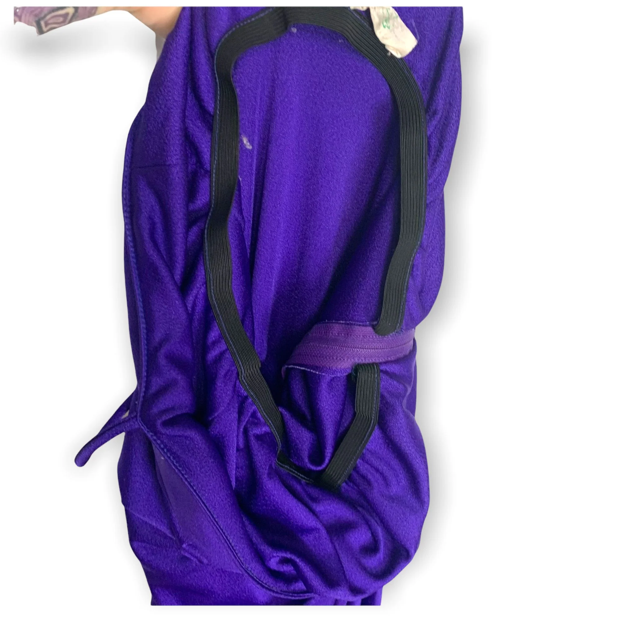 Vintage 70s Drape Neck Spaghetti Strap Wrap Full Length Dress Medium - Image 6