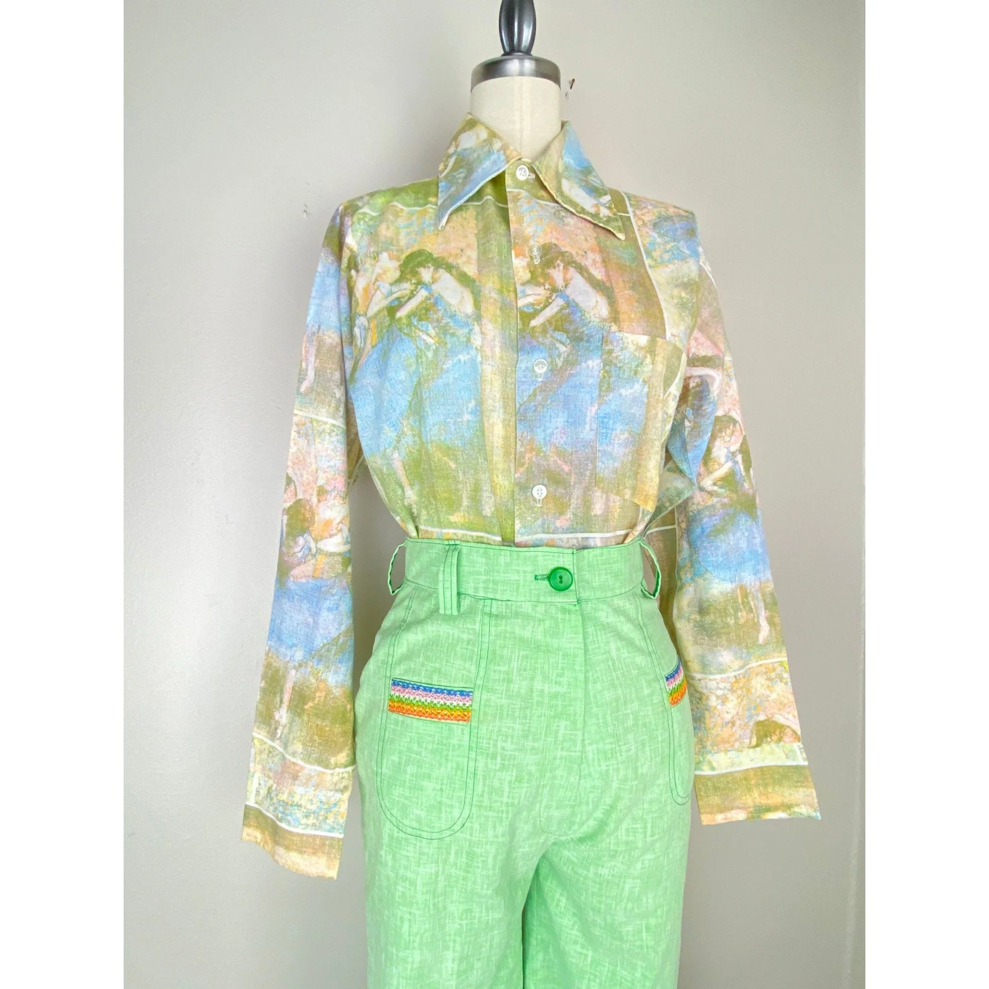 Vintage 70s Edgar Degas Print Shirt by  K-Mart - Image 5