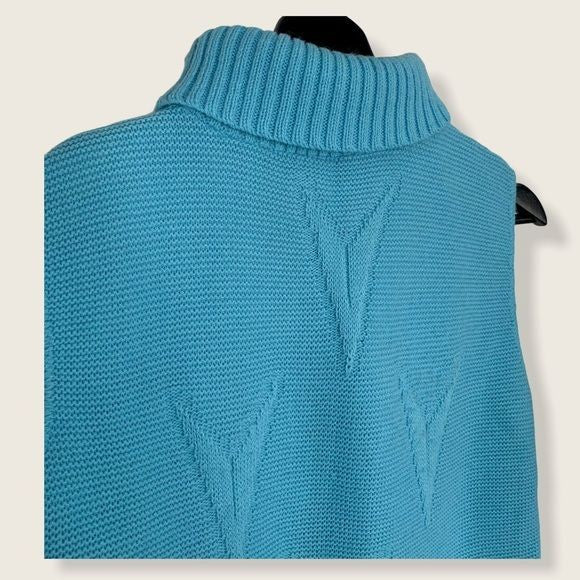 Vintage 70s El Mar of California Sleeveless Pattern Turtleneck Medium - Image 2