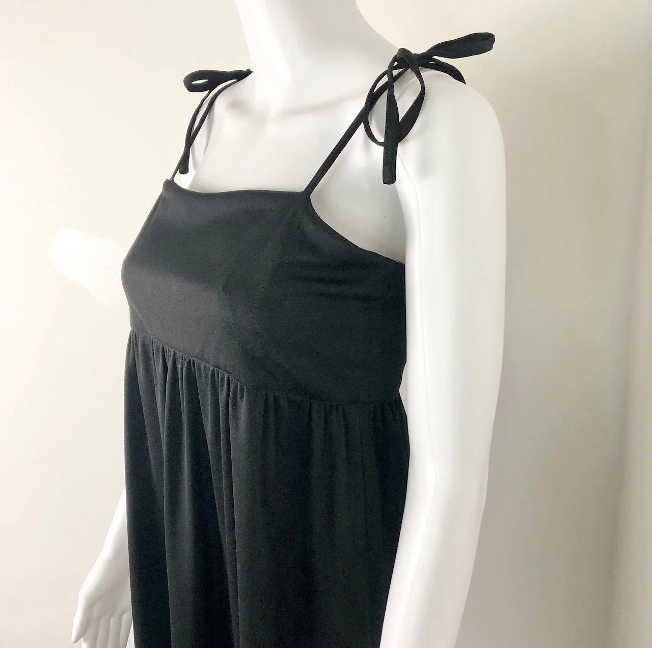 Vintage 70s Empire Waist Maxi Dress by Leslie J. - Image 3