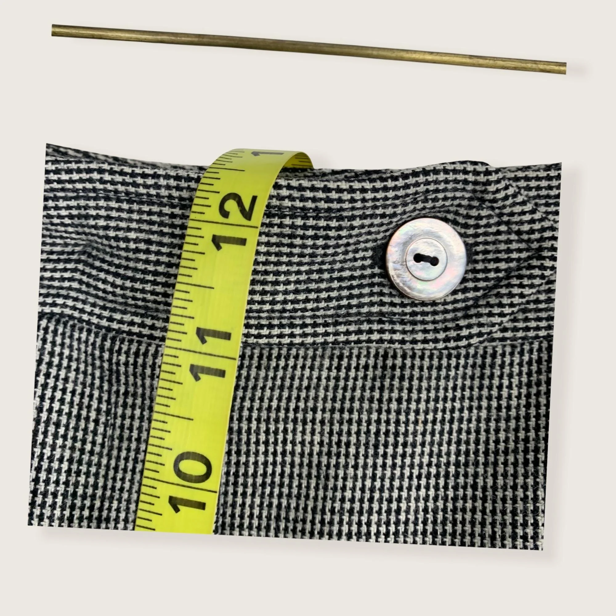 Vintage 70s Evan Picone Academia Micro Houndstooth Trouser Pants by Evan Picone - Image 8
